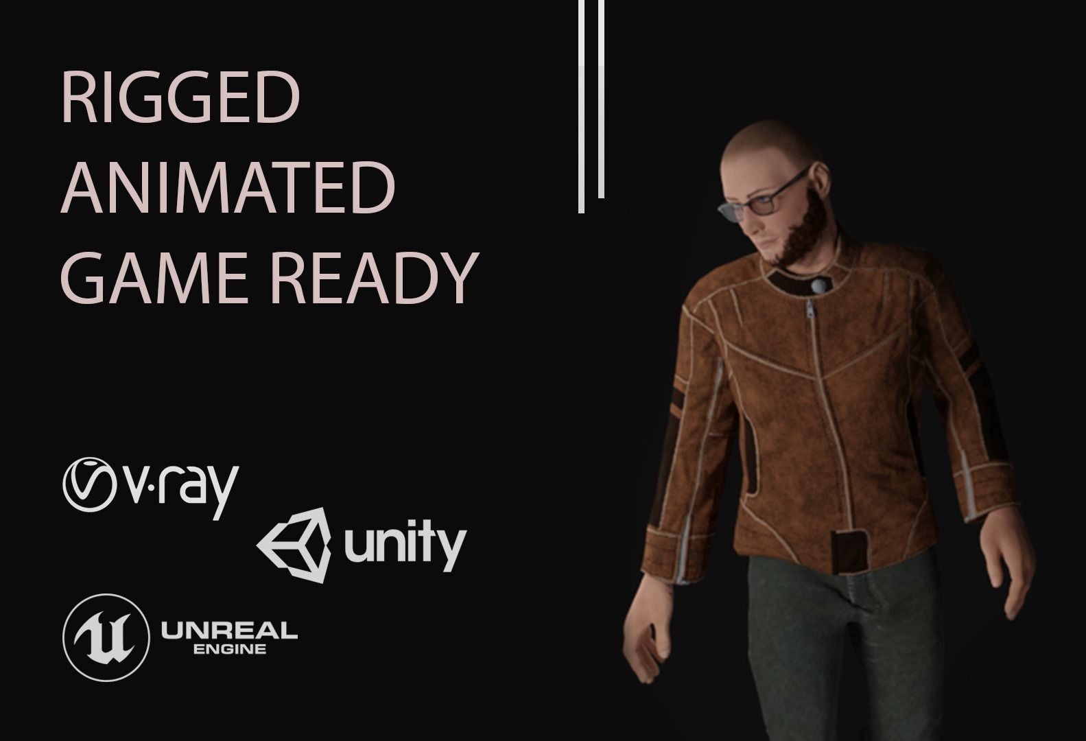 Male Character - Arnold Low-poly 3D model_1