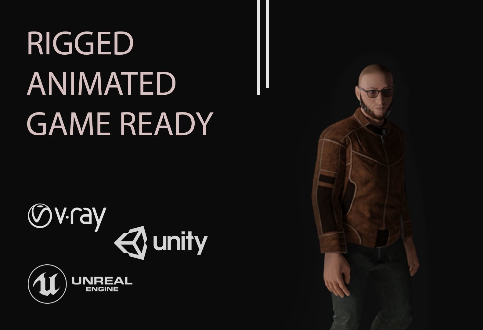 Male Character - Arnold Low-poly 3D model_2