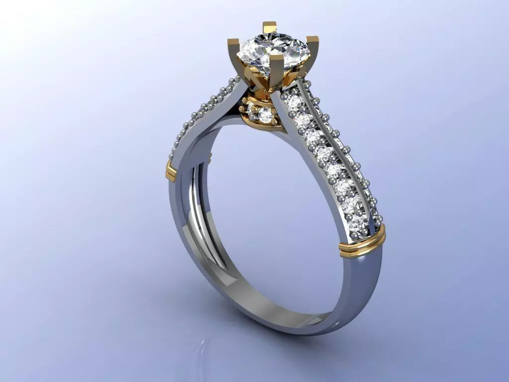 women ring 3D print model_0