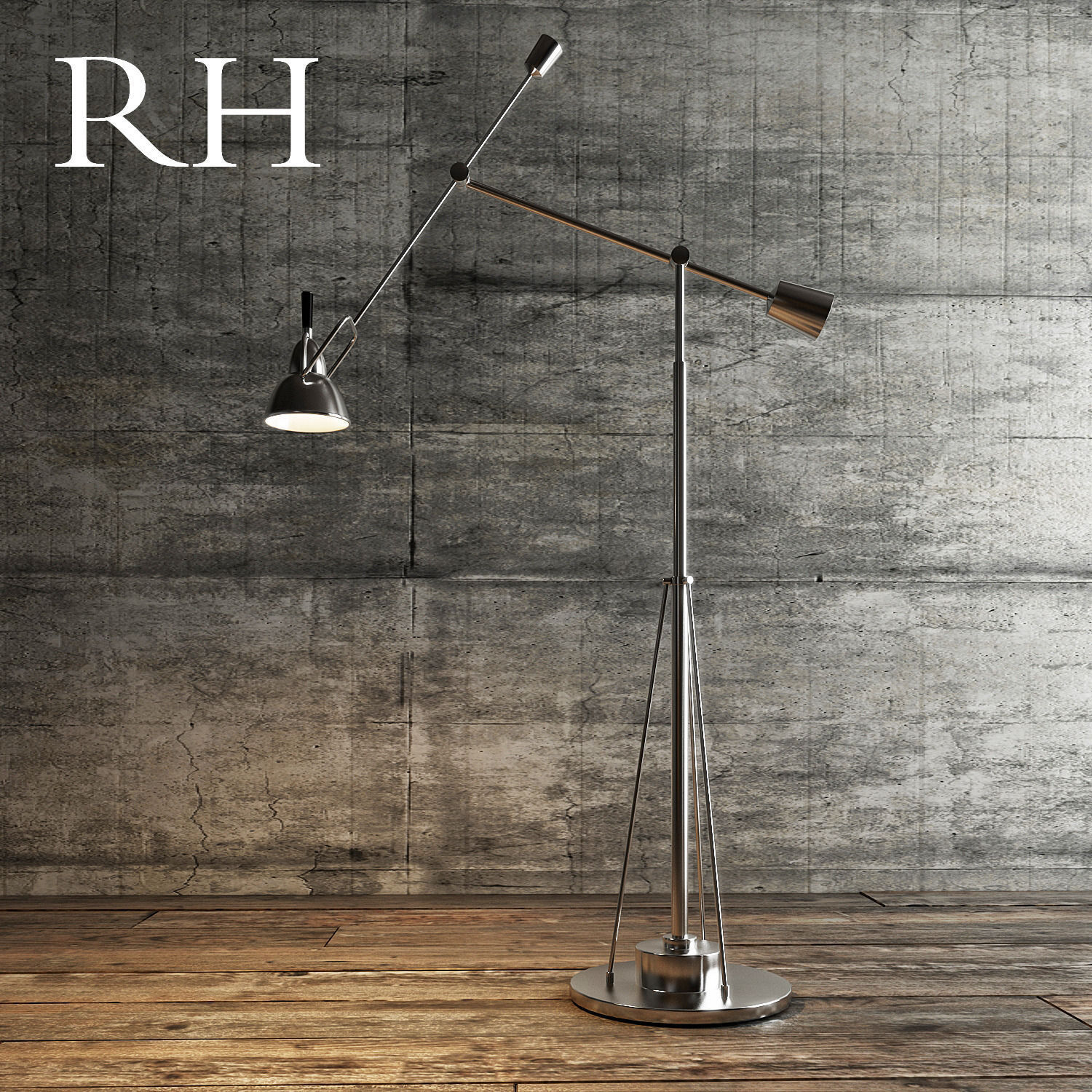 Counterpoise Task Floor Lamp 3d Model