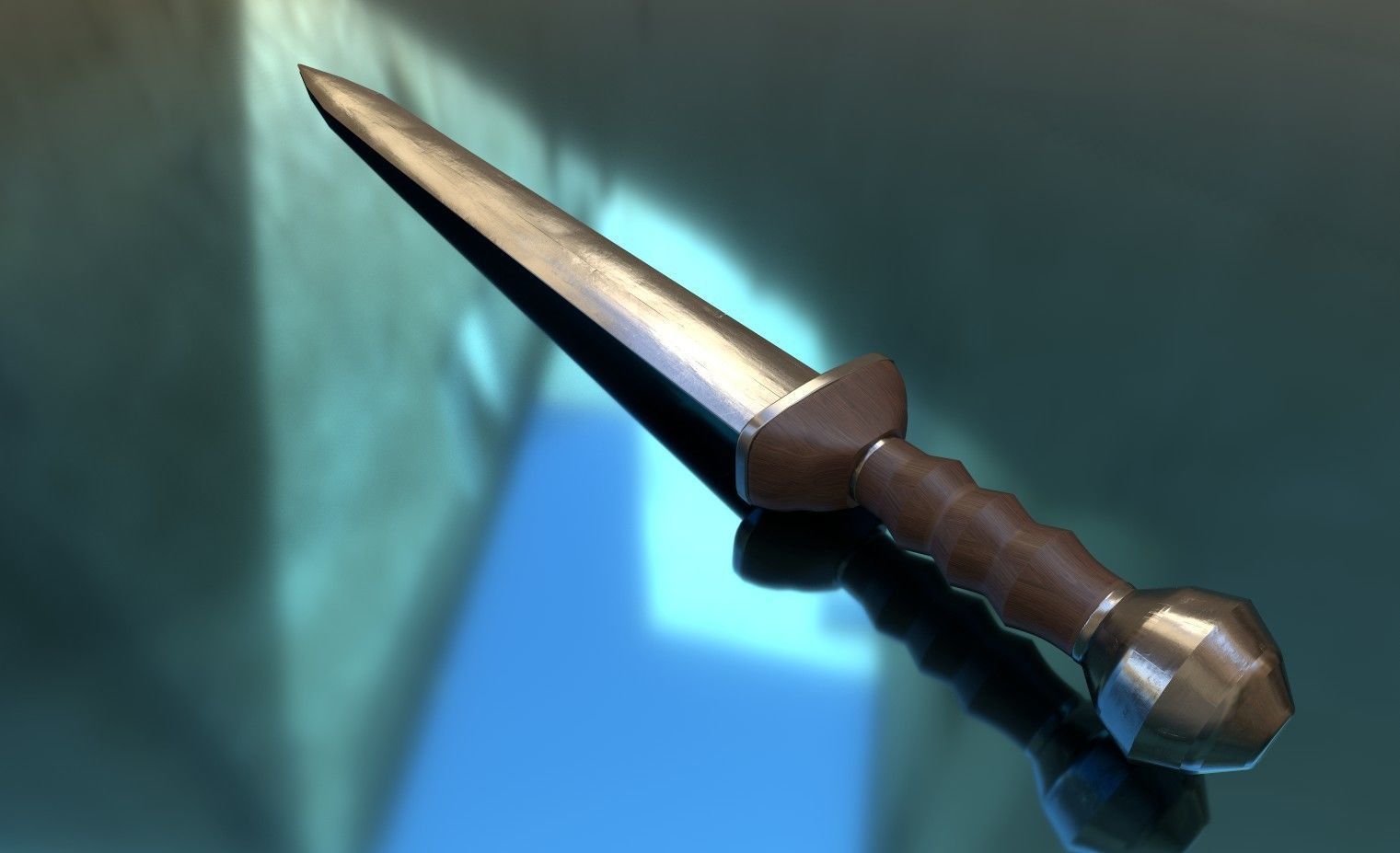 Roman Gladius low-poly Low-poly 3D model_1