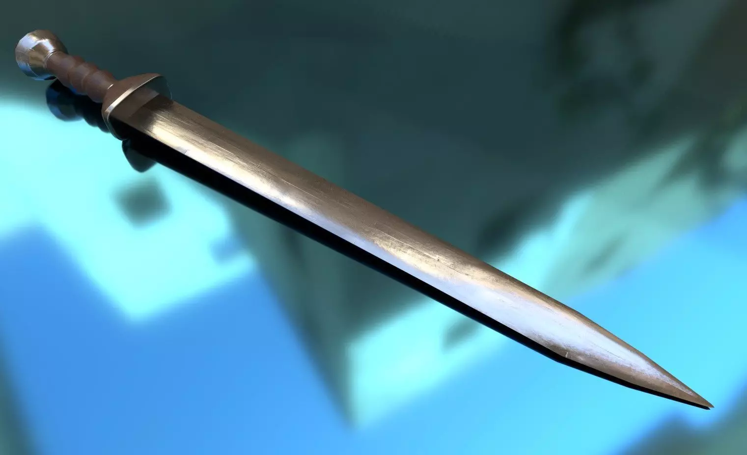 Roman Gladius low-poly Low-poly 3D model_0