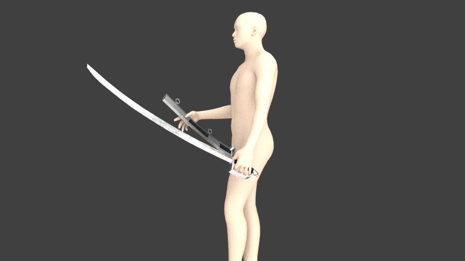 HUSSAR SWORD 1809 Low-poly 3D model_8