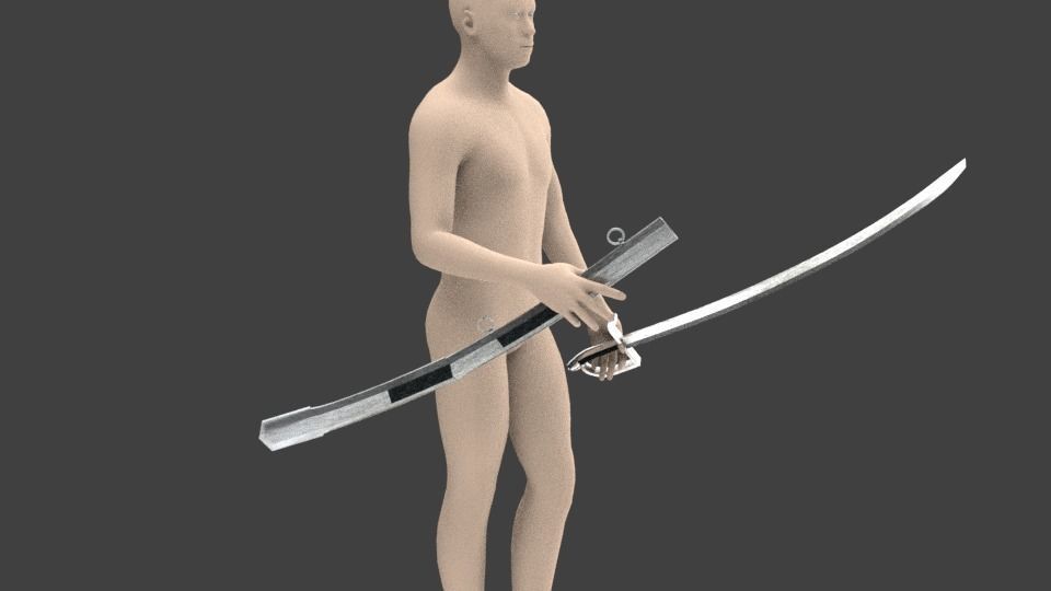 HUSSAR SWORD 1809 Low-poly 3D model_9