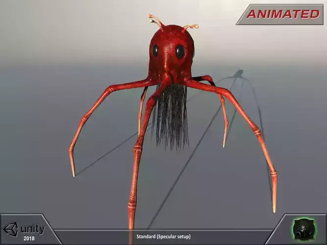 Alien flora - plant 15 Low-poly 3D model