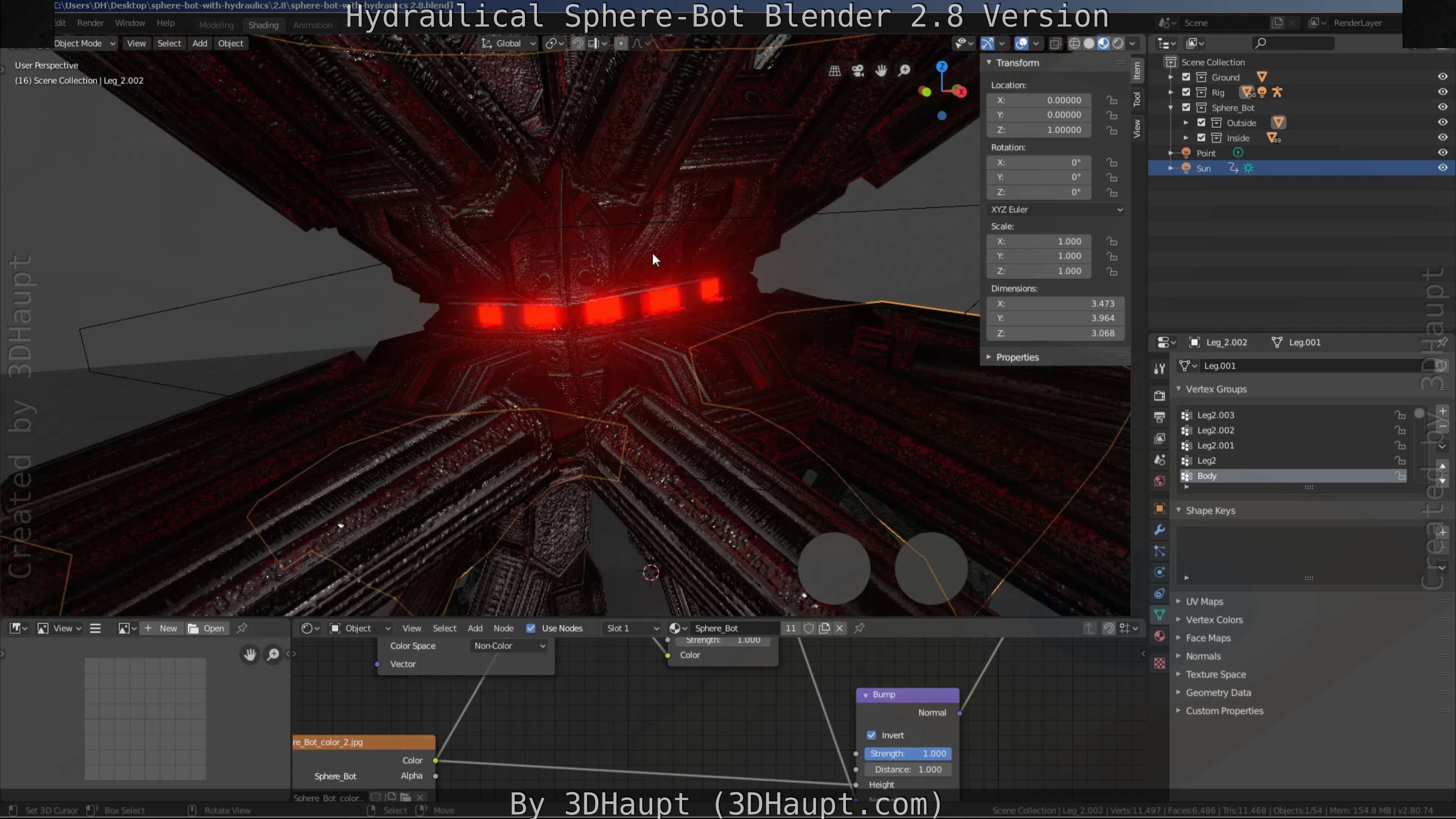 Sphere-Bot with hydraulics Free-Download Free low-poly 3D model_42