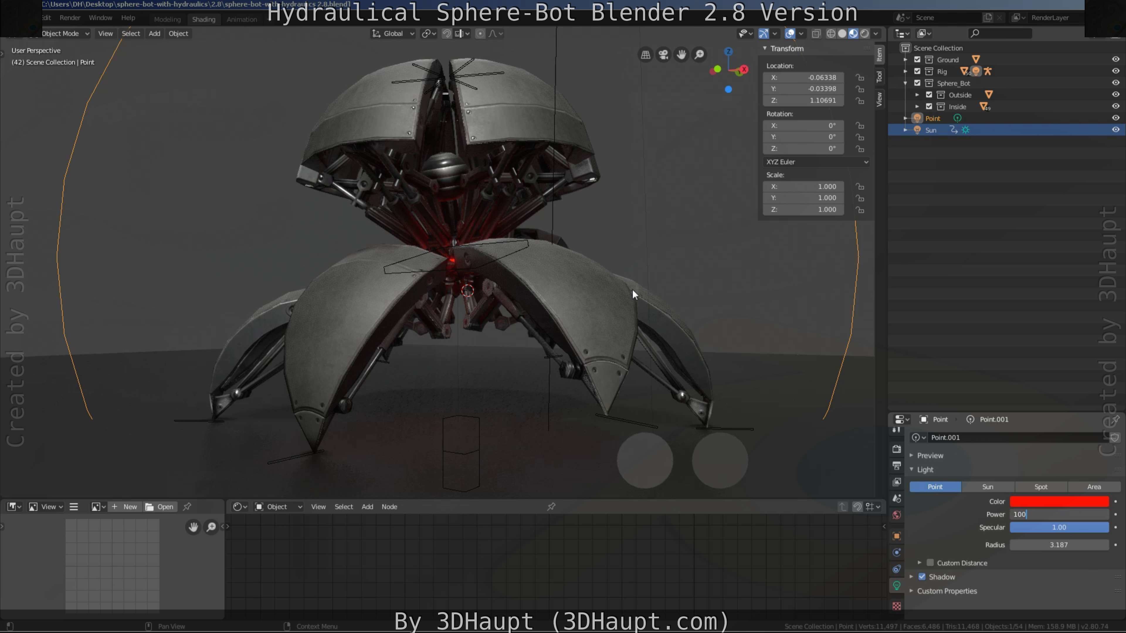 Sphere-Bot with hydraulics Free-Download Free low-poly 3D model_35