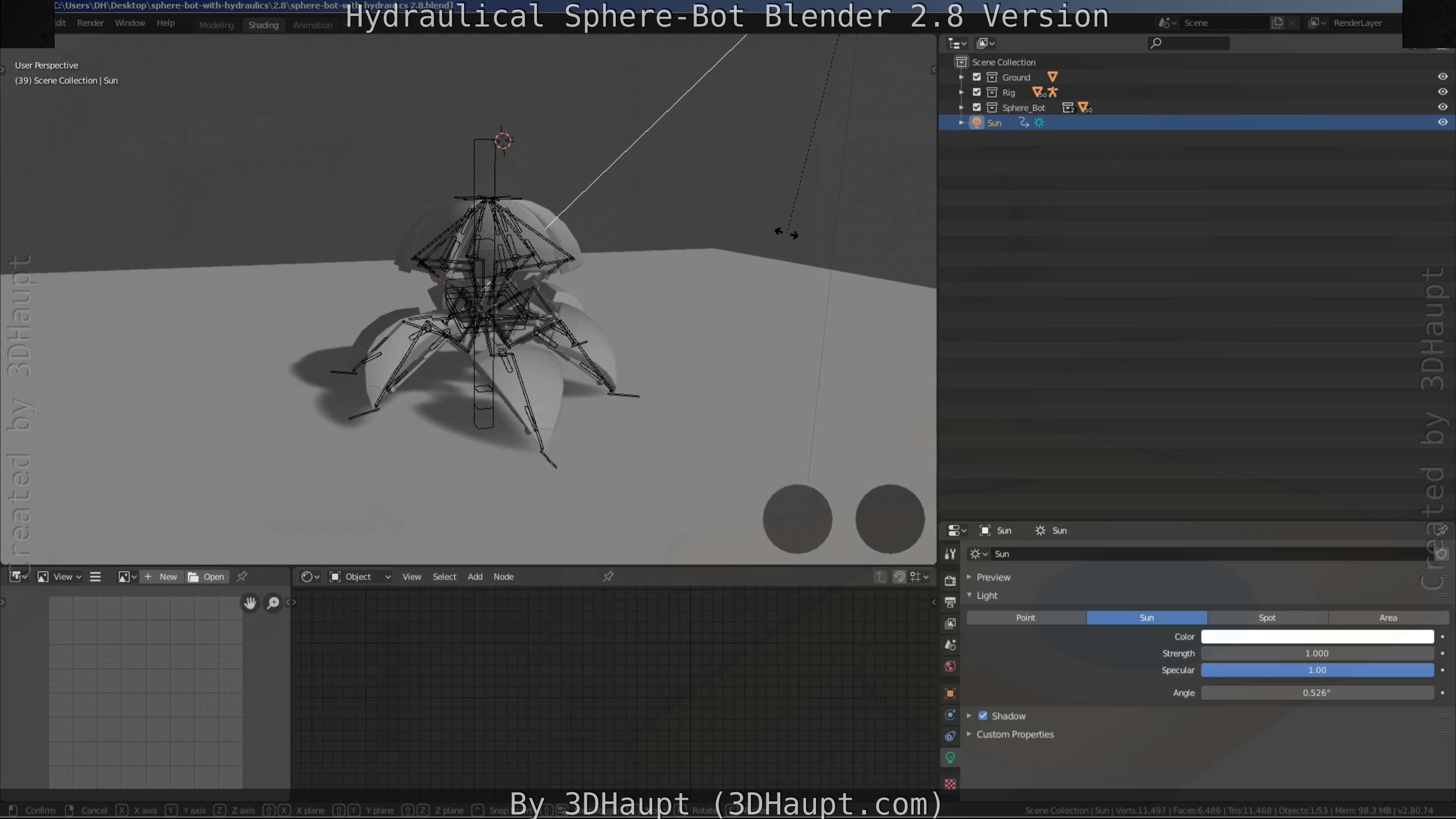 Sphere-Bot with hydraulics Free-Download Free low-poly 3D model_10