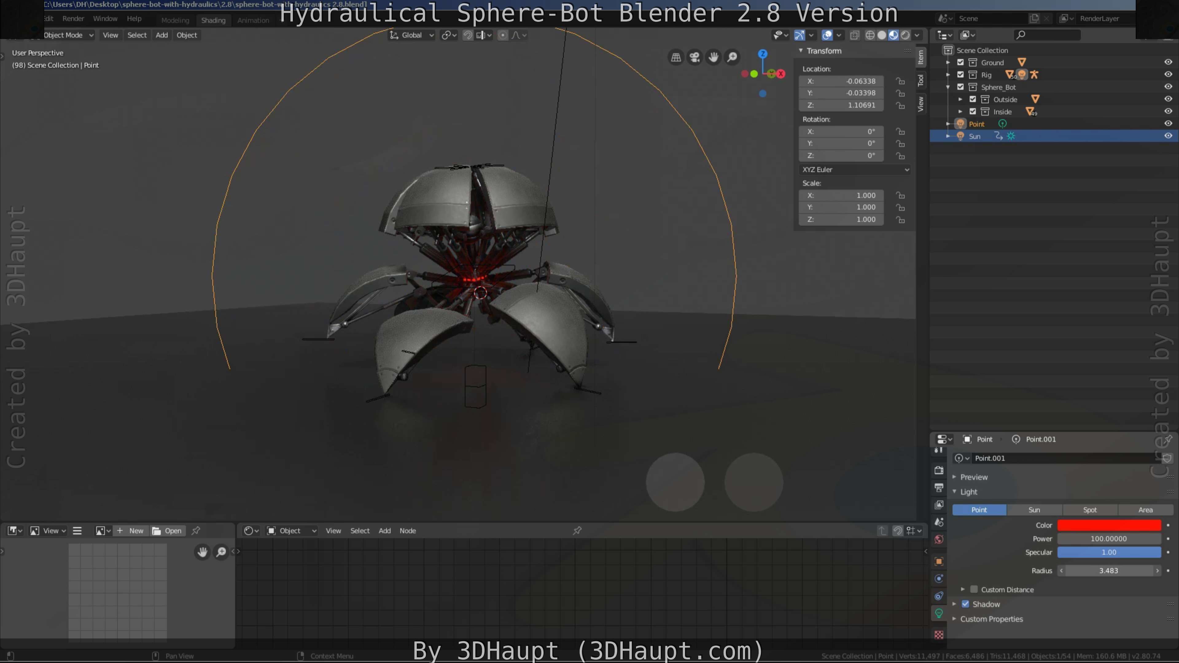 Sphere-Bot with hydraulics Free-Download Free low-poly 3D model_34