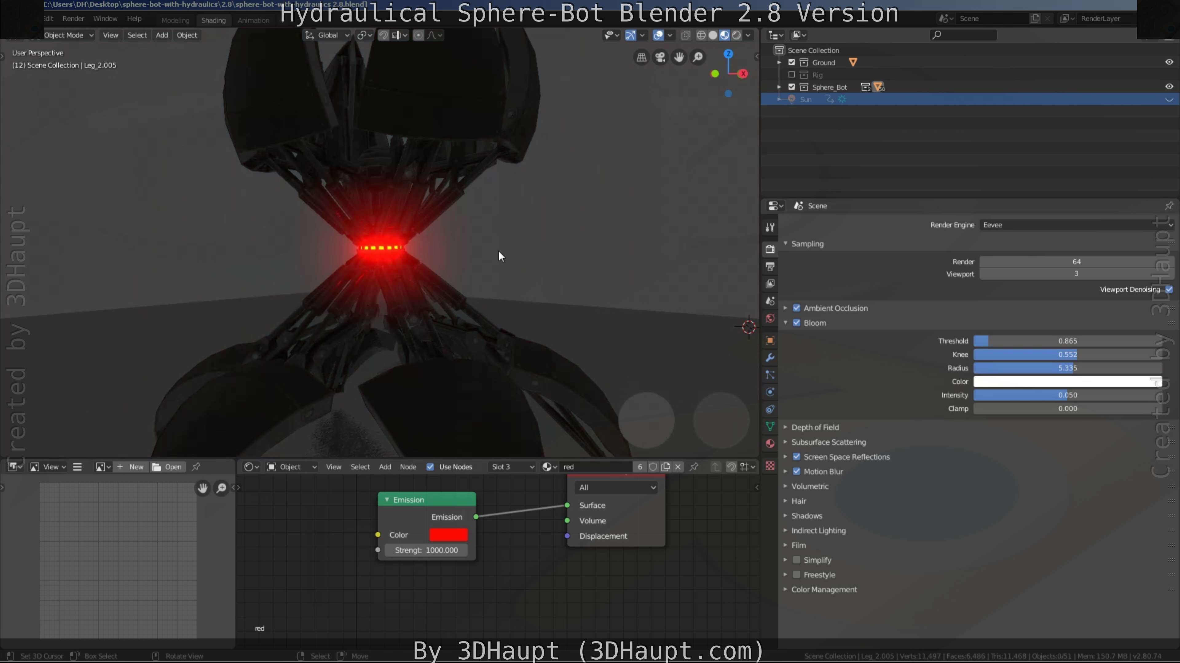 Sphere-Bot with hydraulics Free-Download Free low-poly 3D model_77