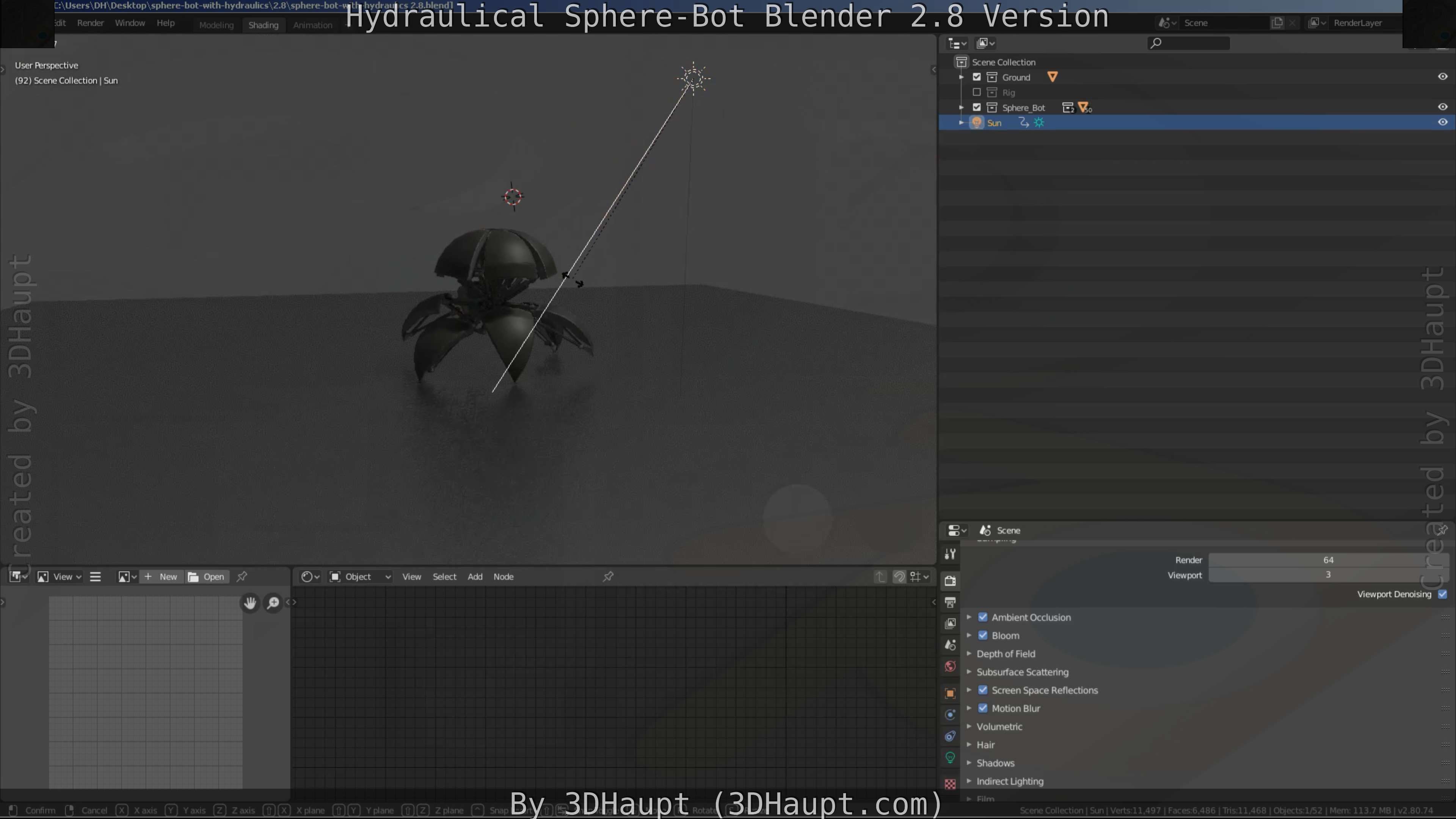 Sphere-Bot with hydraulics Free-Download Free low-poly 3D model_47