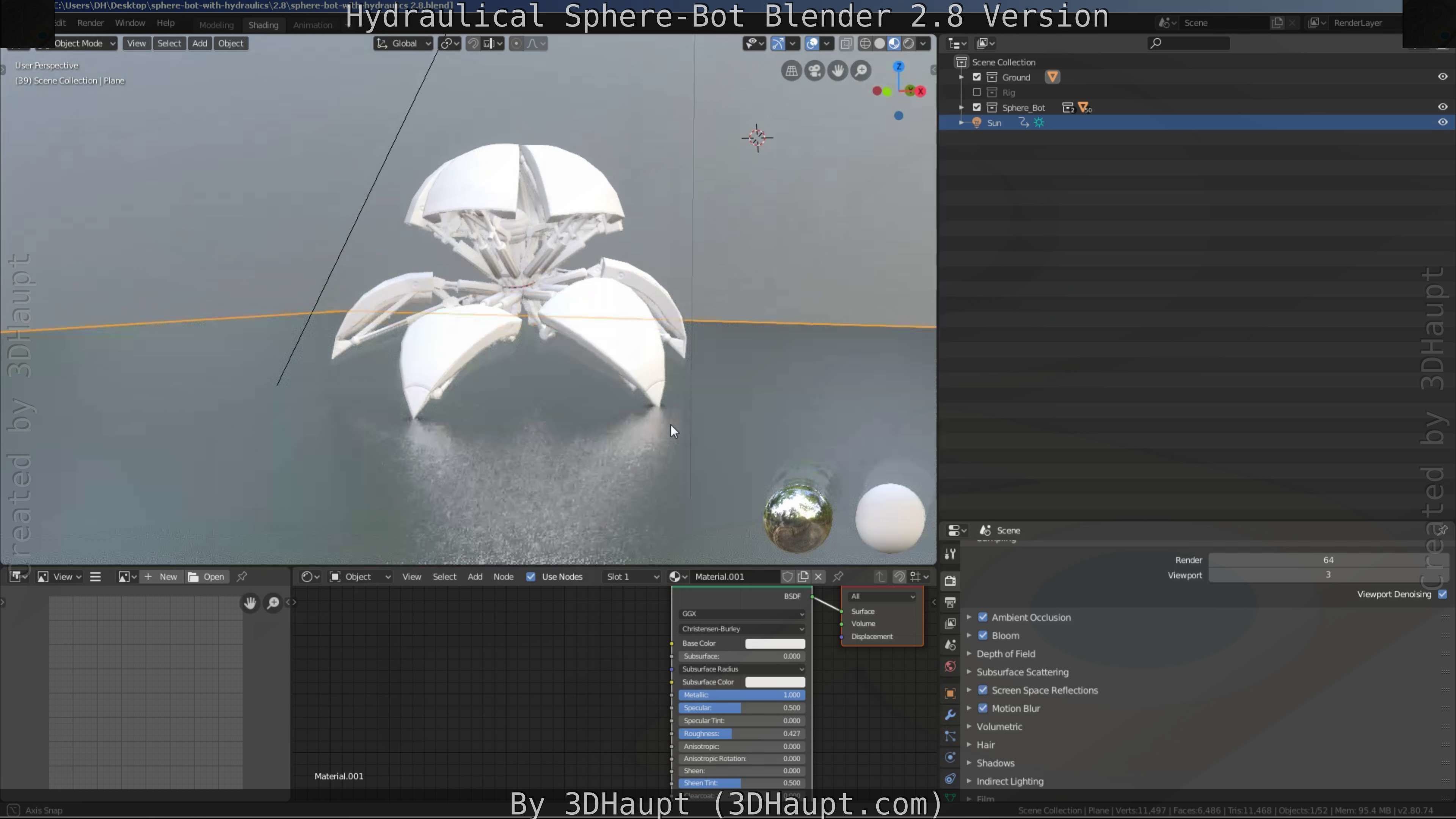 Sphere-Bot with hydraulics Free-Download Free low-poly 3D model_11
