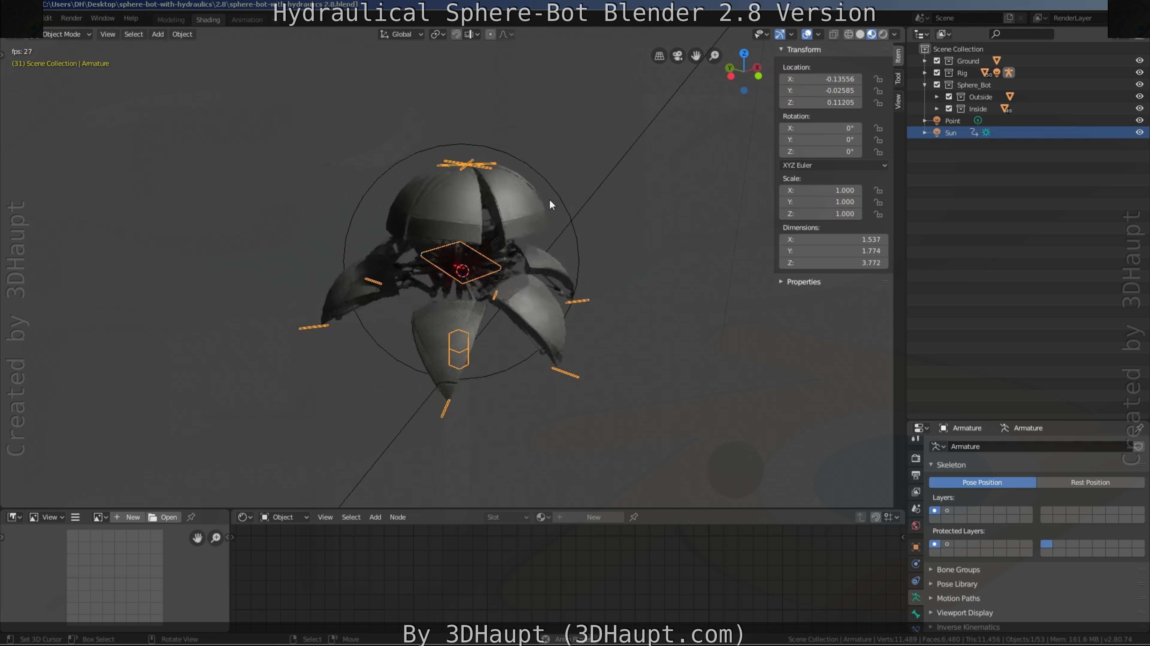 Sphere-Bot with hydraulics Free-Download Free low-poly 3D model_76