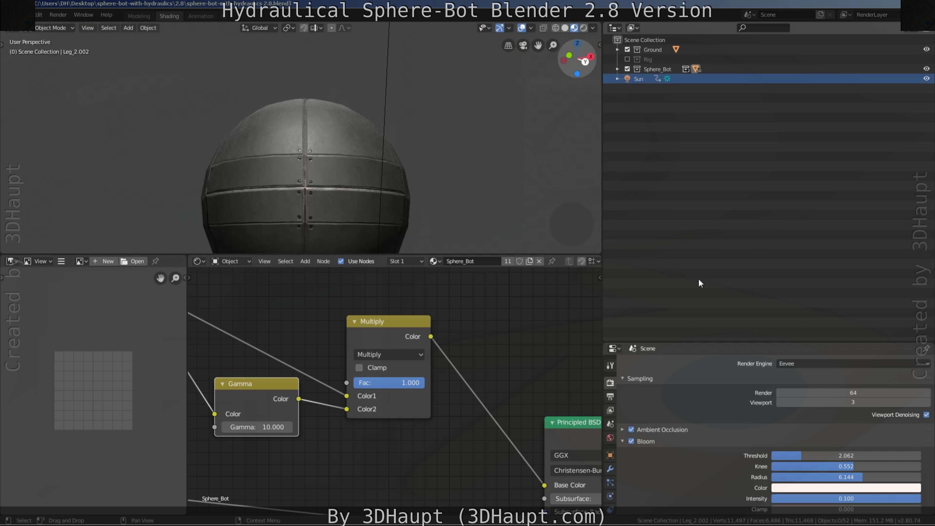 Sphere-Bot with hydraulics Free-Download Free low-poly 3D model_98