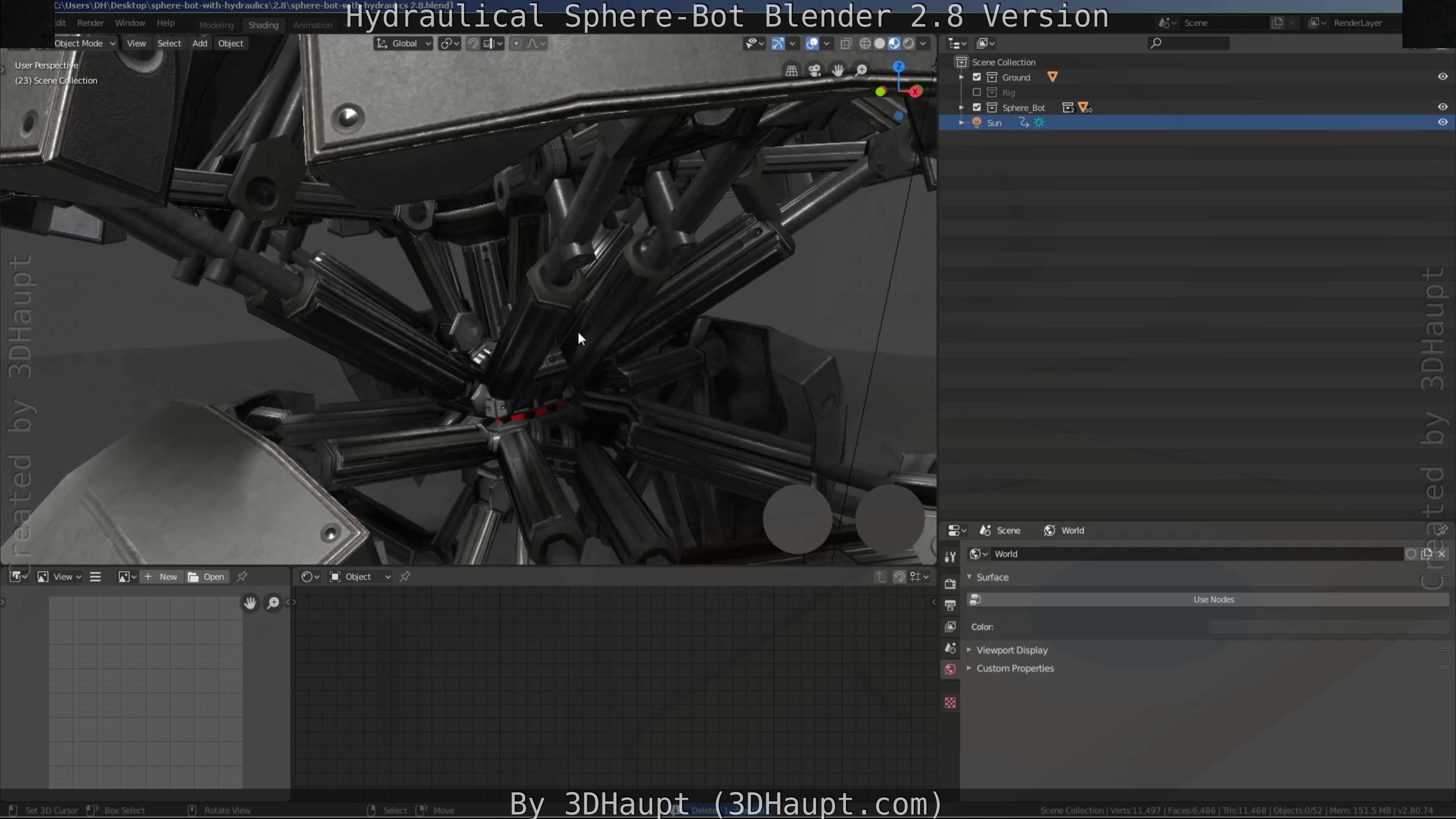 Sphere-Bot with hydraulics Free-Download Free low-poly 3D model_17