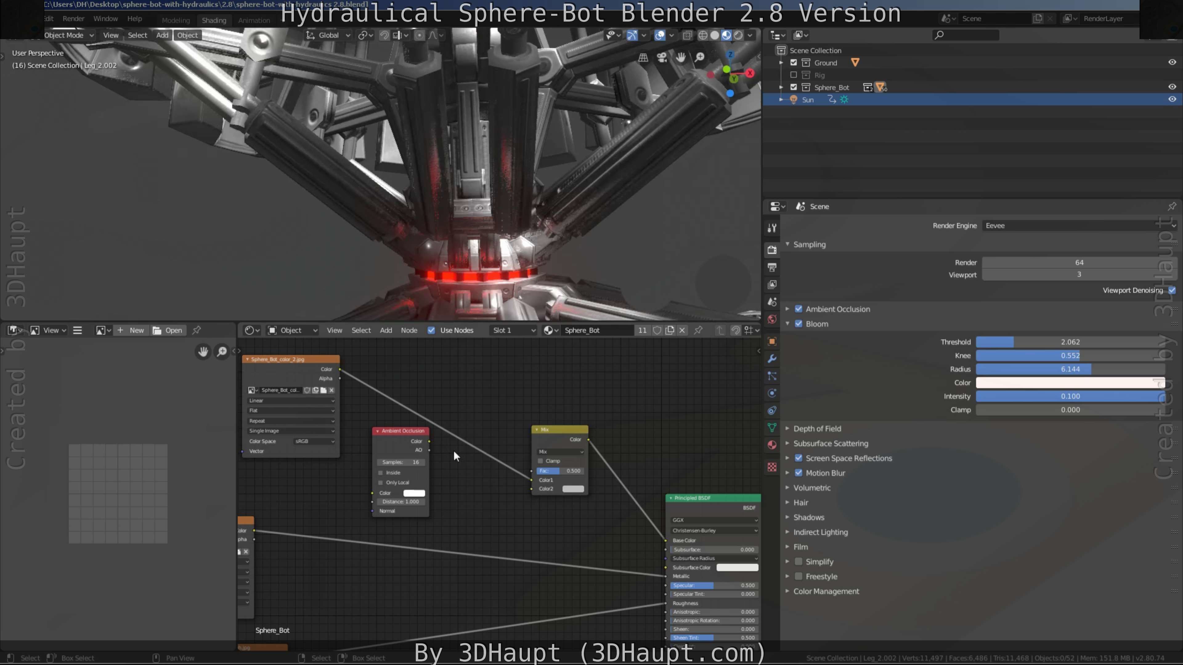 Sphere-Bot with hydraulics Free-Download Free low-poly 3D model_88
