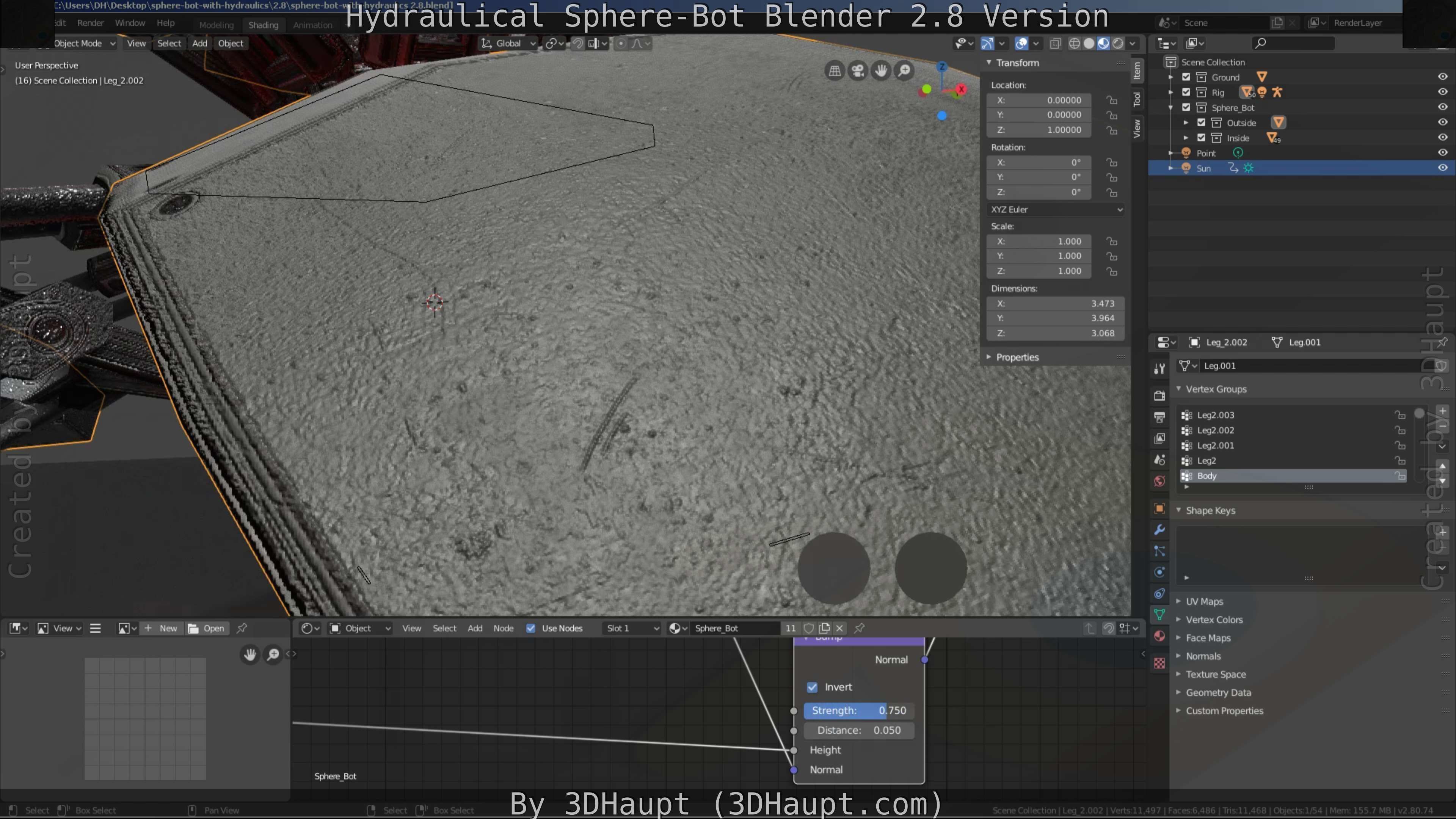 Sphere-Bot with hydraulics Free-Download Free low-poly 3D model_99