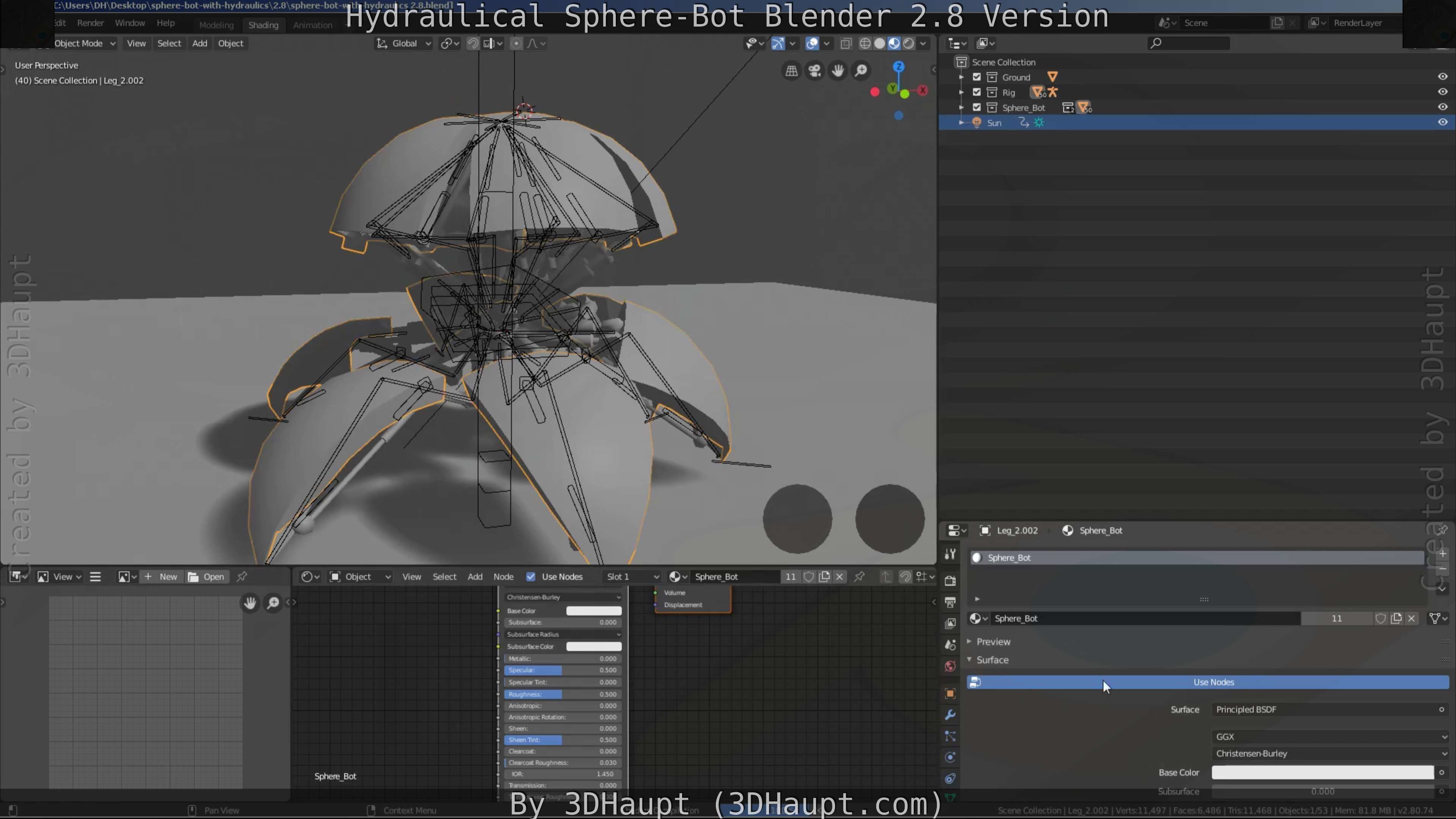 Sphere-Bot with hydraulics Free-Download Free low-poly 3D model_9