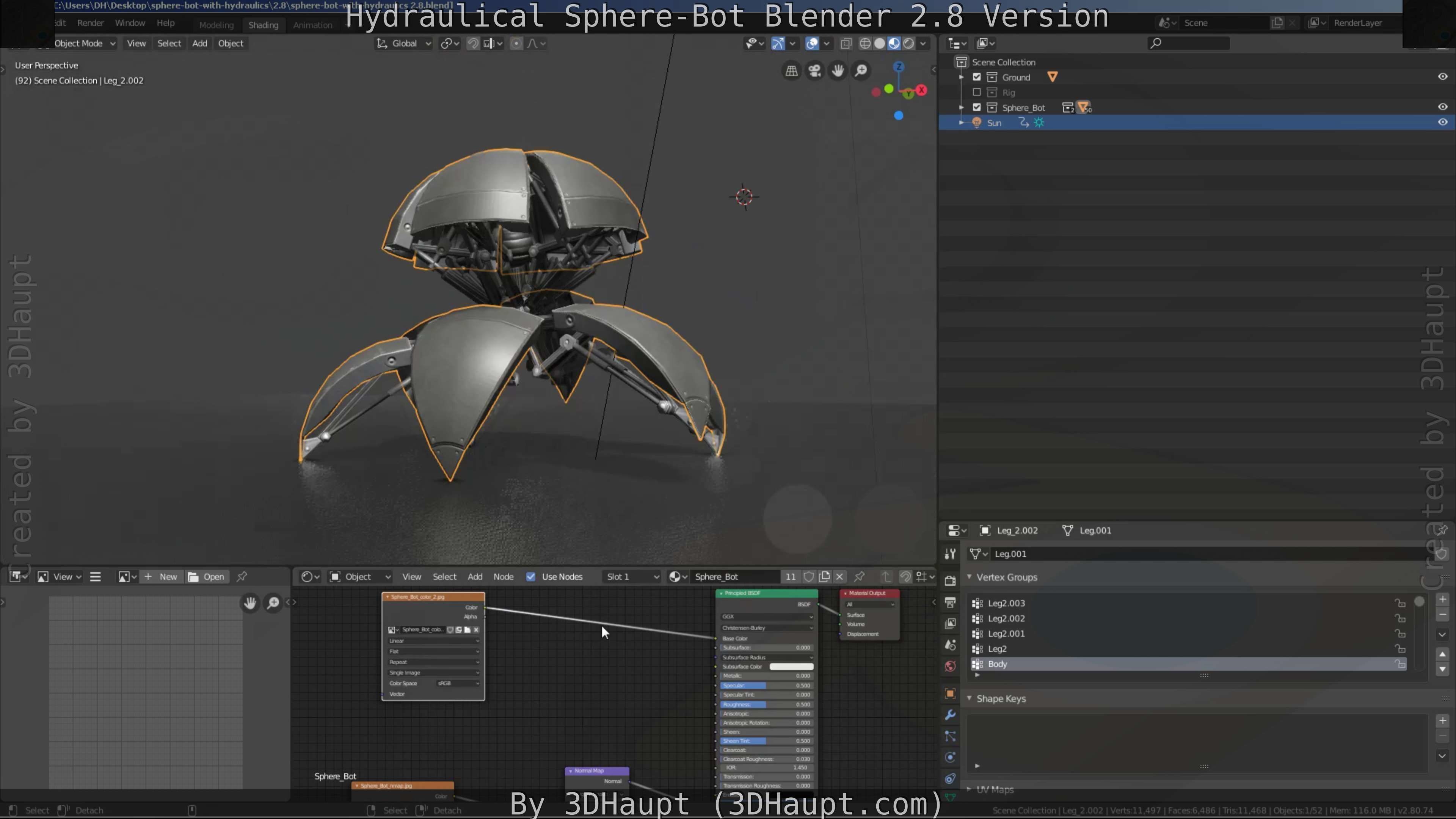 Sphere-Bot with hydraulics Free-Download Free low-poly 3D model_21