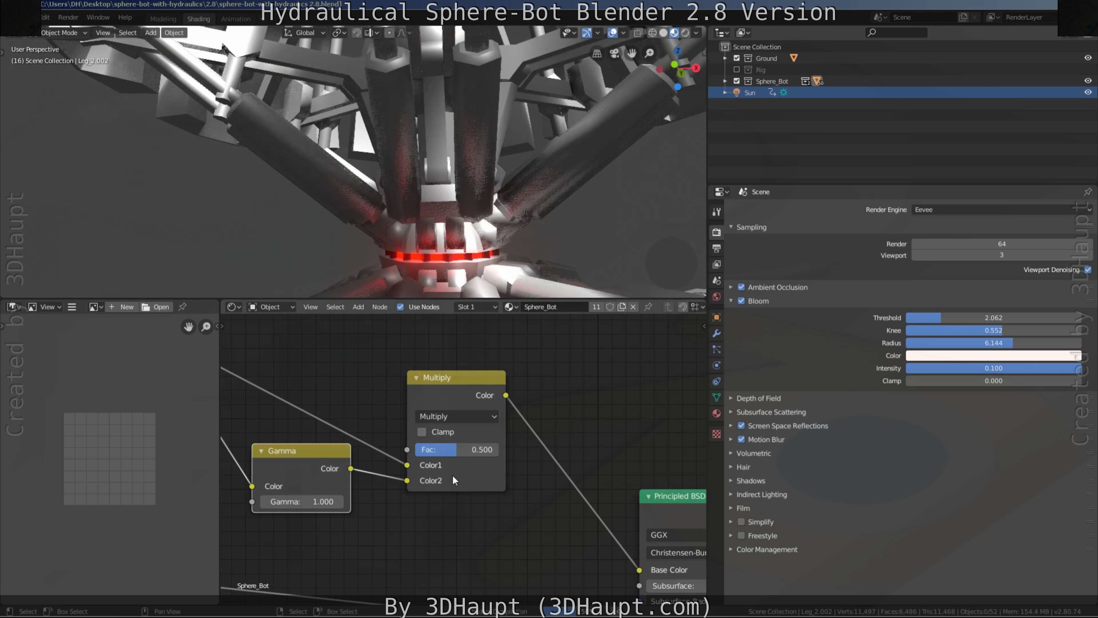 Sphere-Bot with hydraulics Free-Download Free low-poly 3D model_90