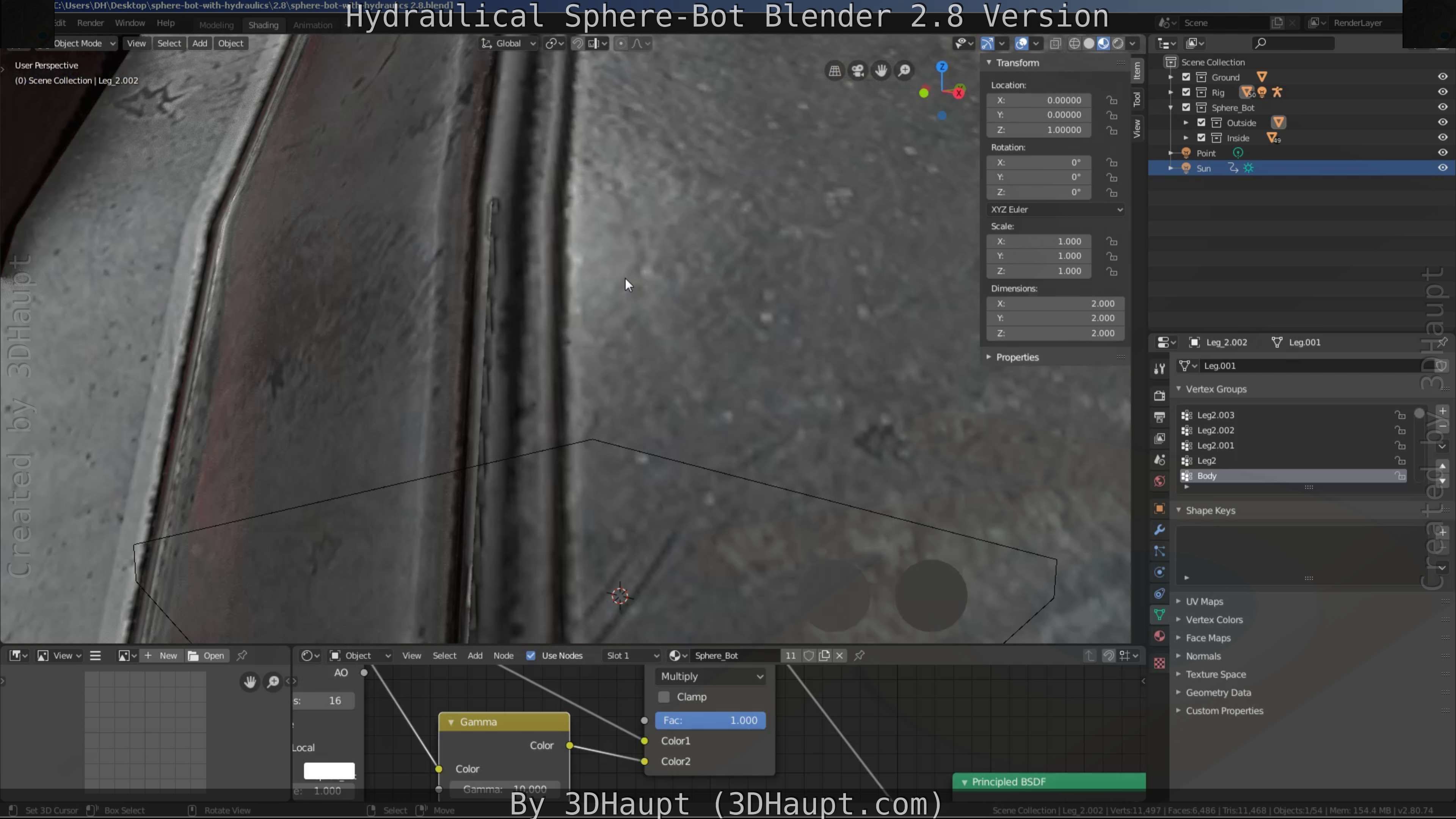 Sphere-Bot with hydraulics Free-Download Free low-poly 3D model_41