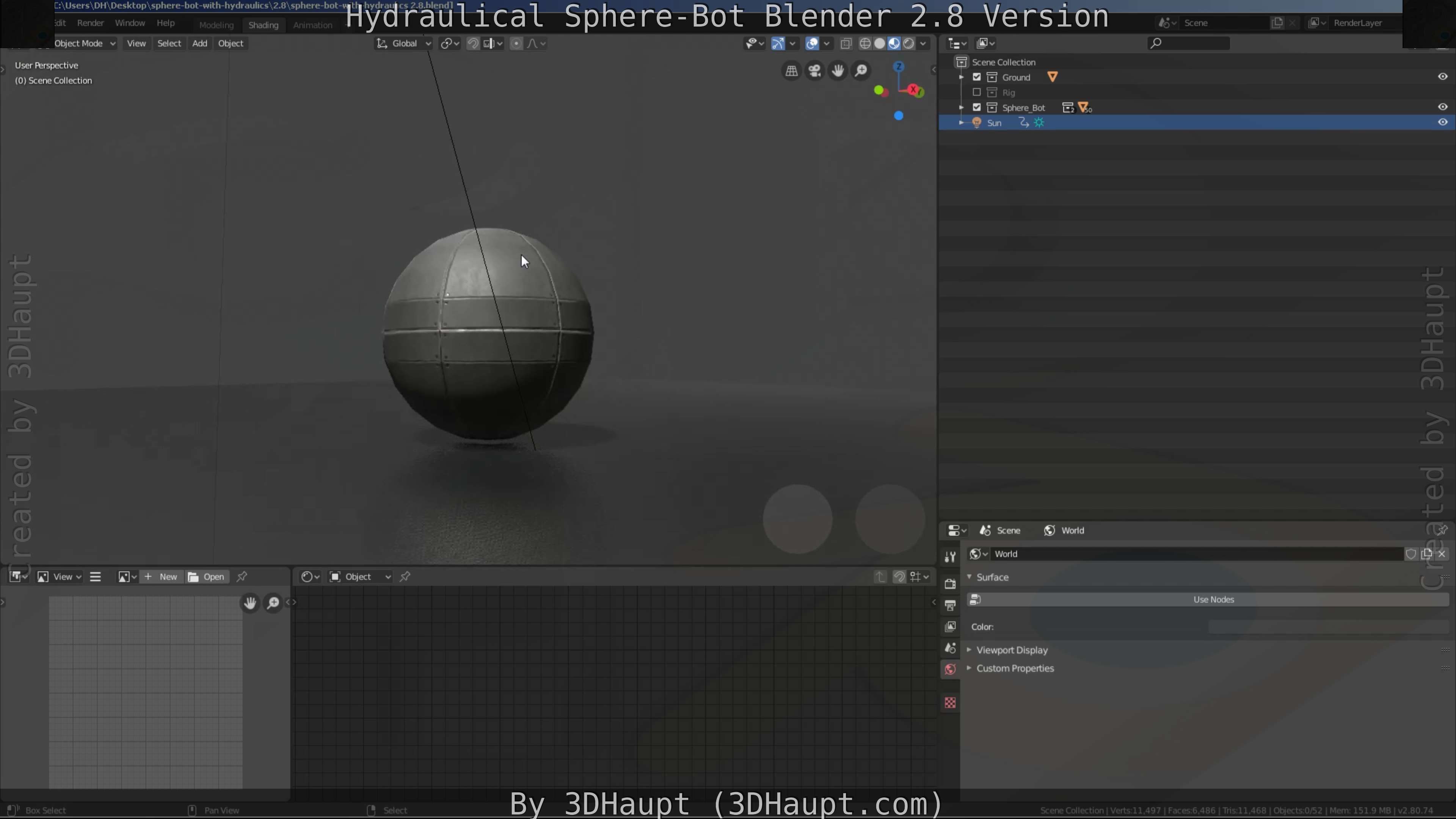 Sphere-Bot with hydraulics Free-Download Free low-poly 3D model_24