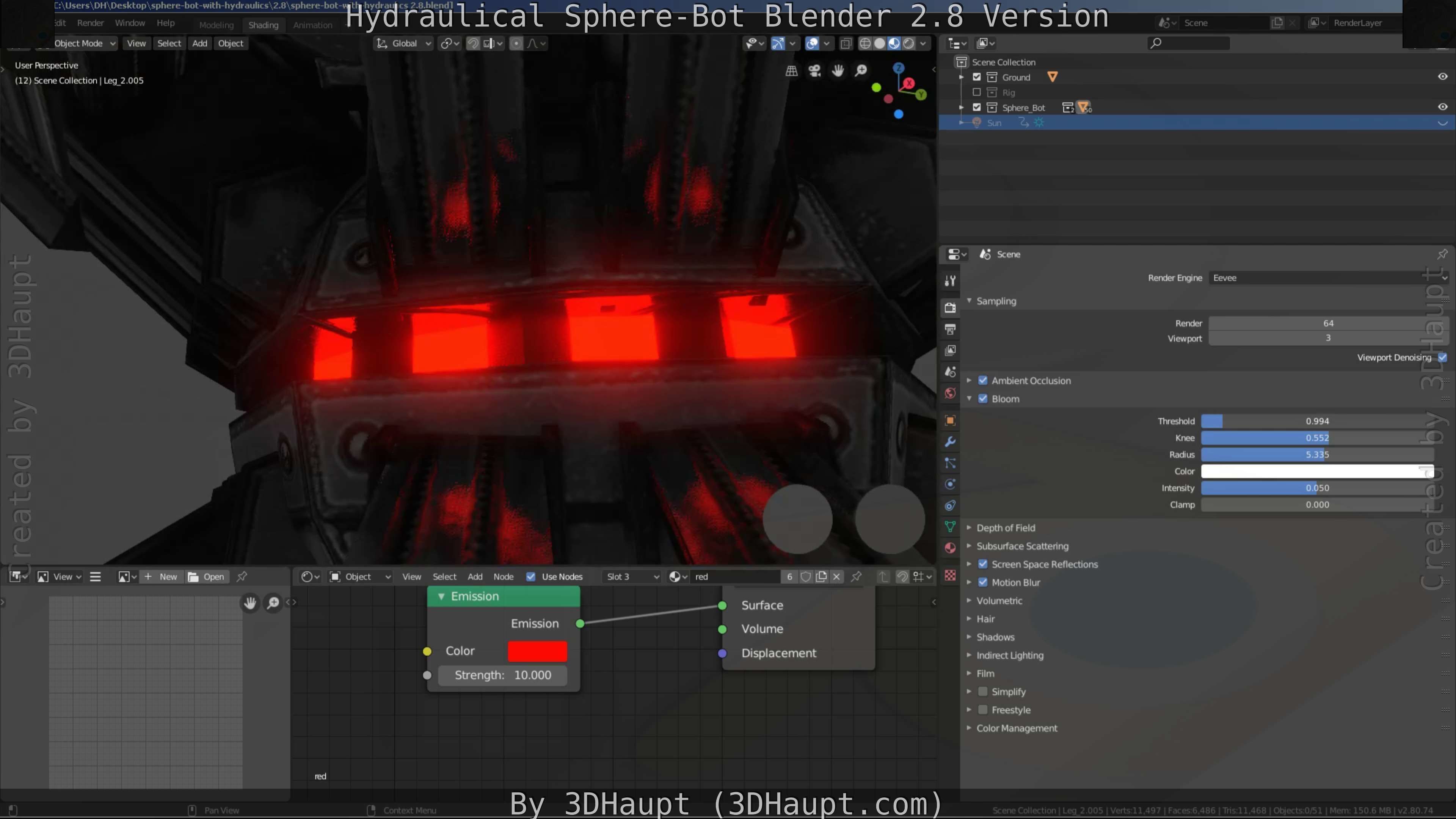 Sphere-Bot with hydraulics Free-Download Free low-poly 3D model_31