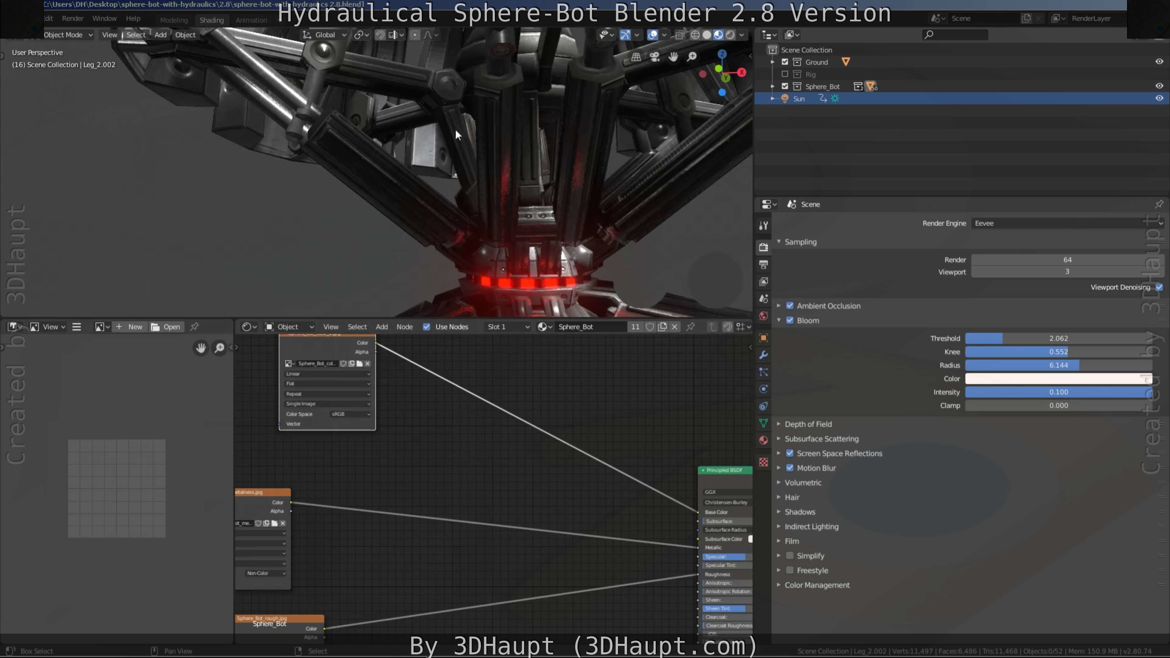 Sphere-Bot with hydraulics Free-Download Free low-poly 3D model_81