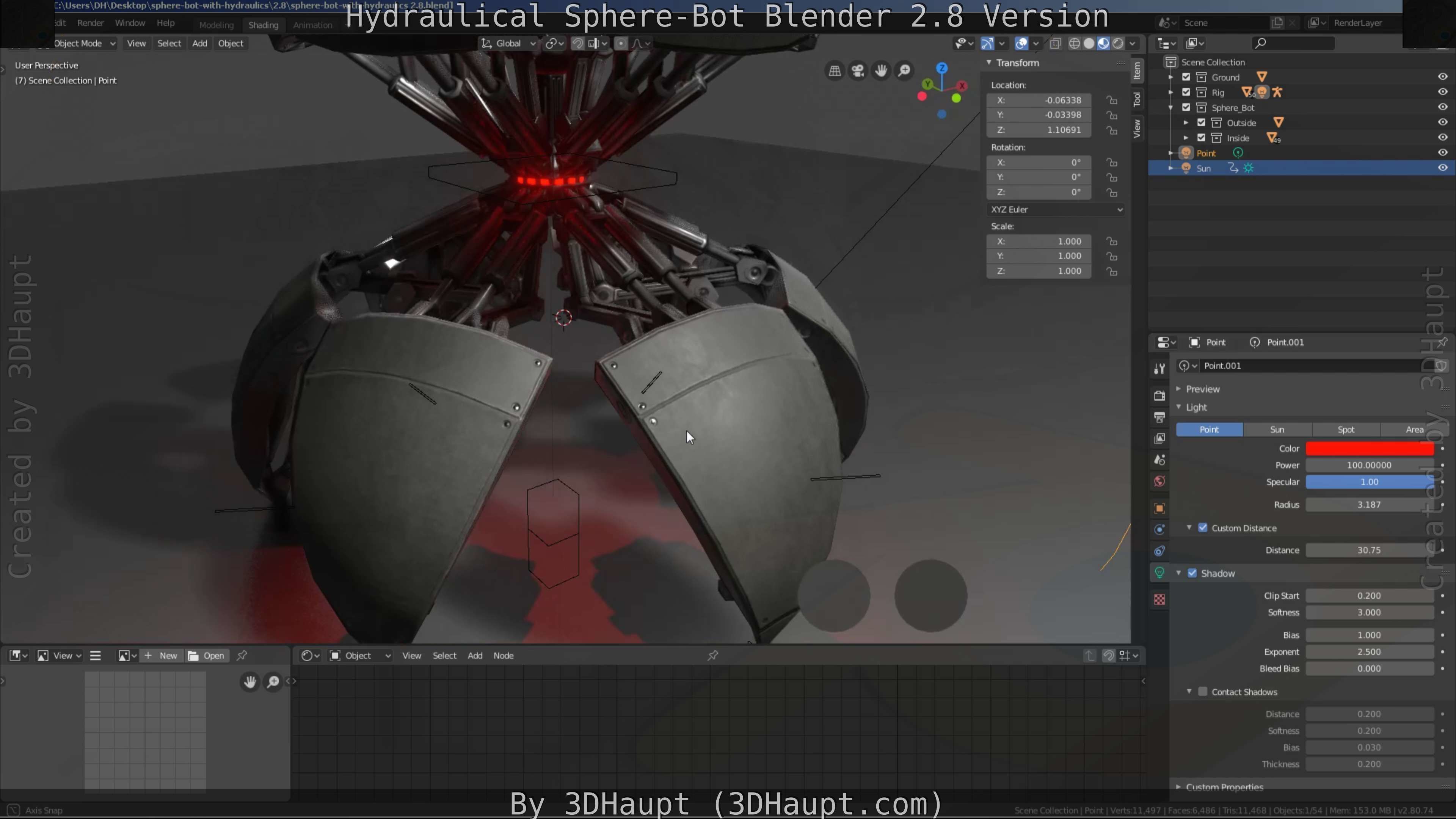 Sphere-Bot with hydraulics Free-Download Free low-poly 3D model_36