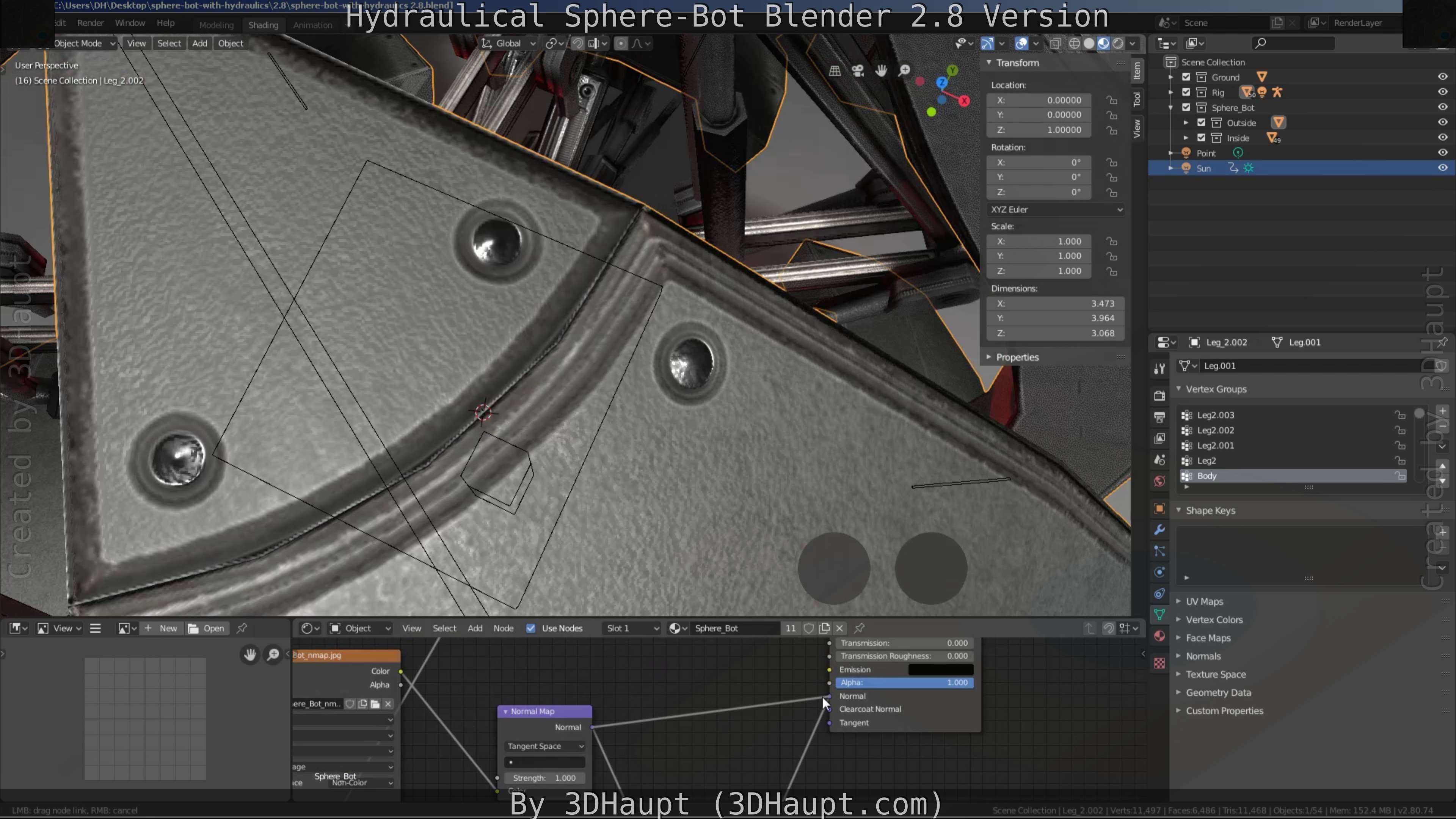 Sphere-Bot with hydraulics Free-Download Free low-poly 3D model_43