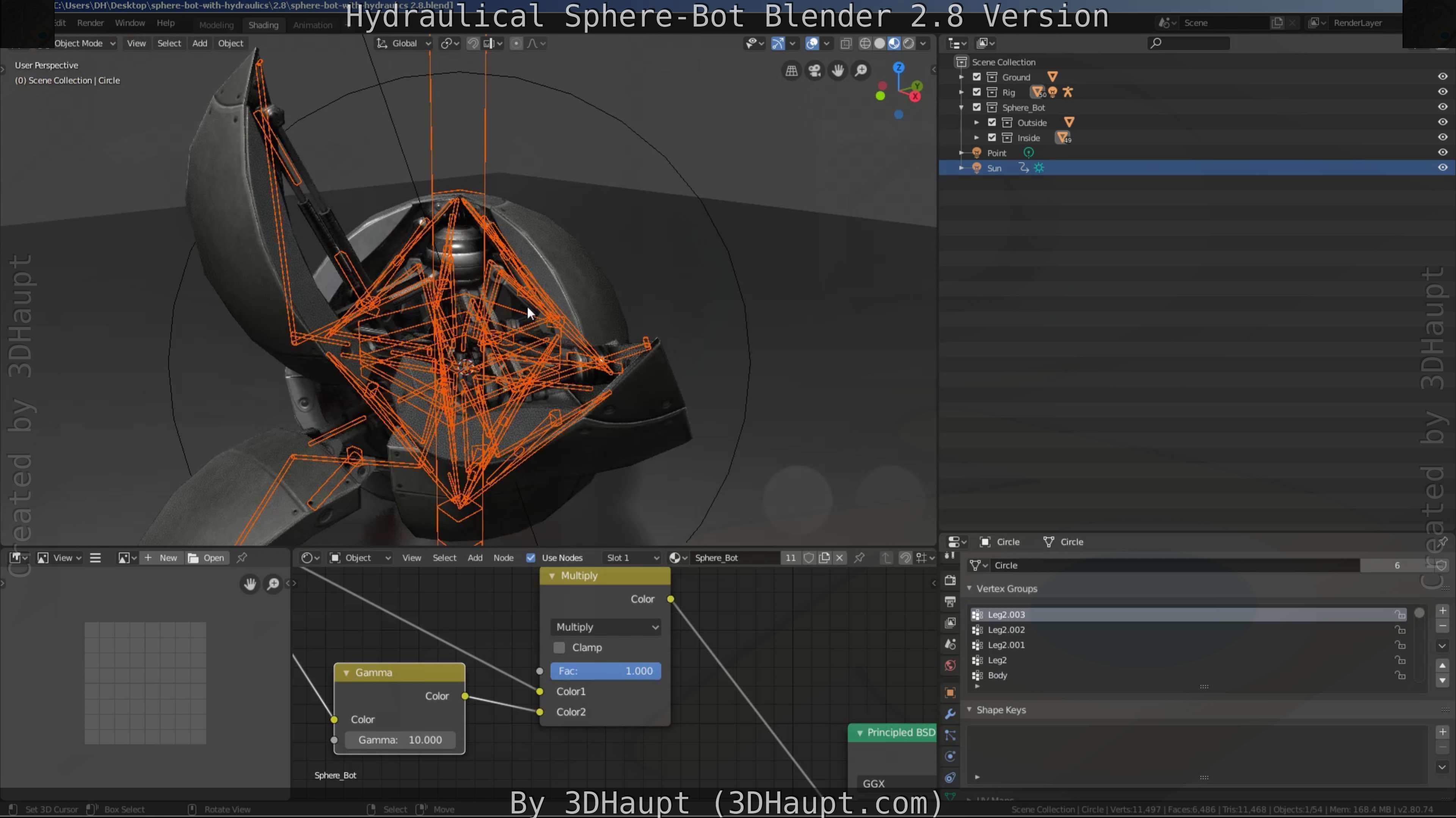 Sphere-Bot with hydraulics Free-Download Free low-poly 3D model_28