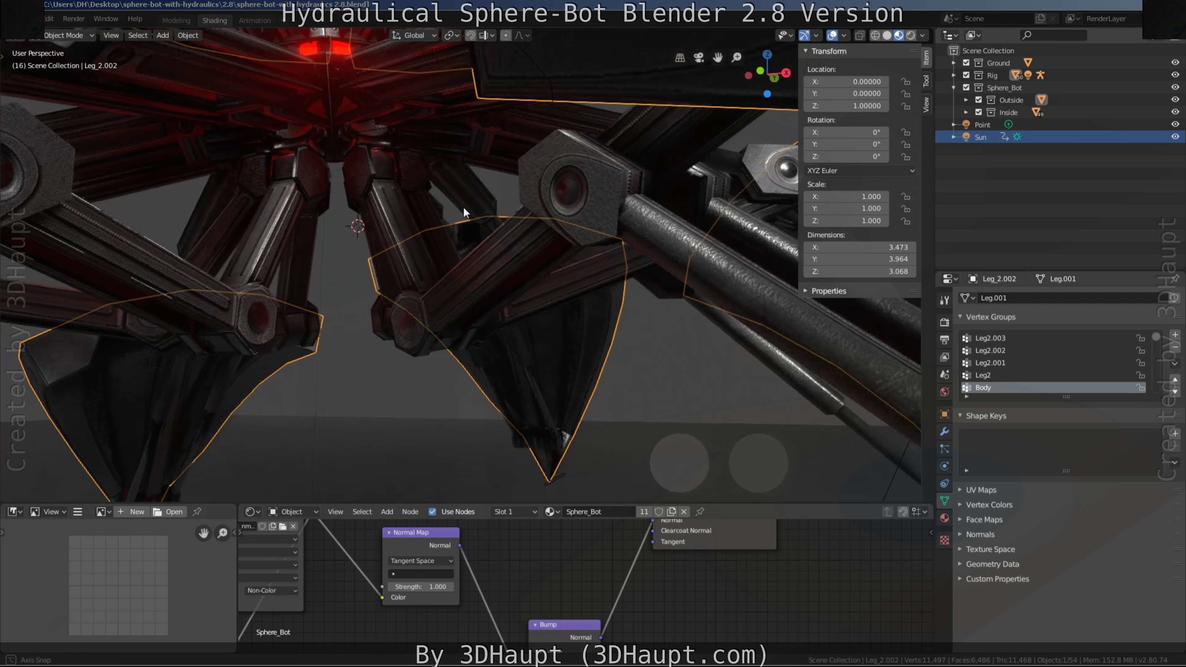 Sphere-Bot with hydraulics Free-Download Free low-poly 3D model_45