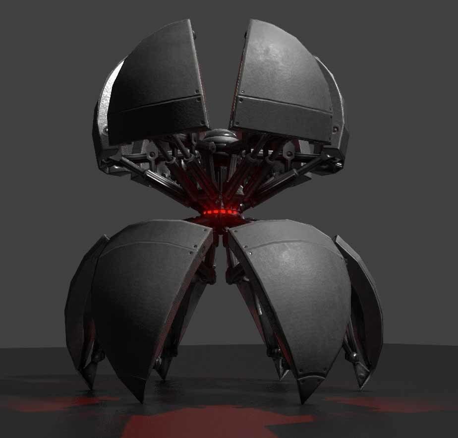 Sphere-Bot with hydraulics Free-Download Free low-poly 3D model_7