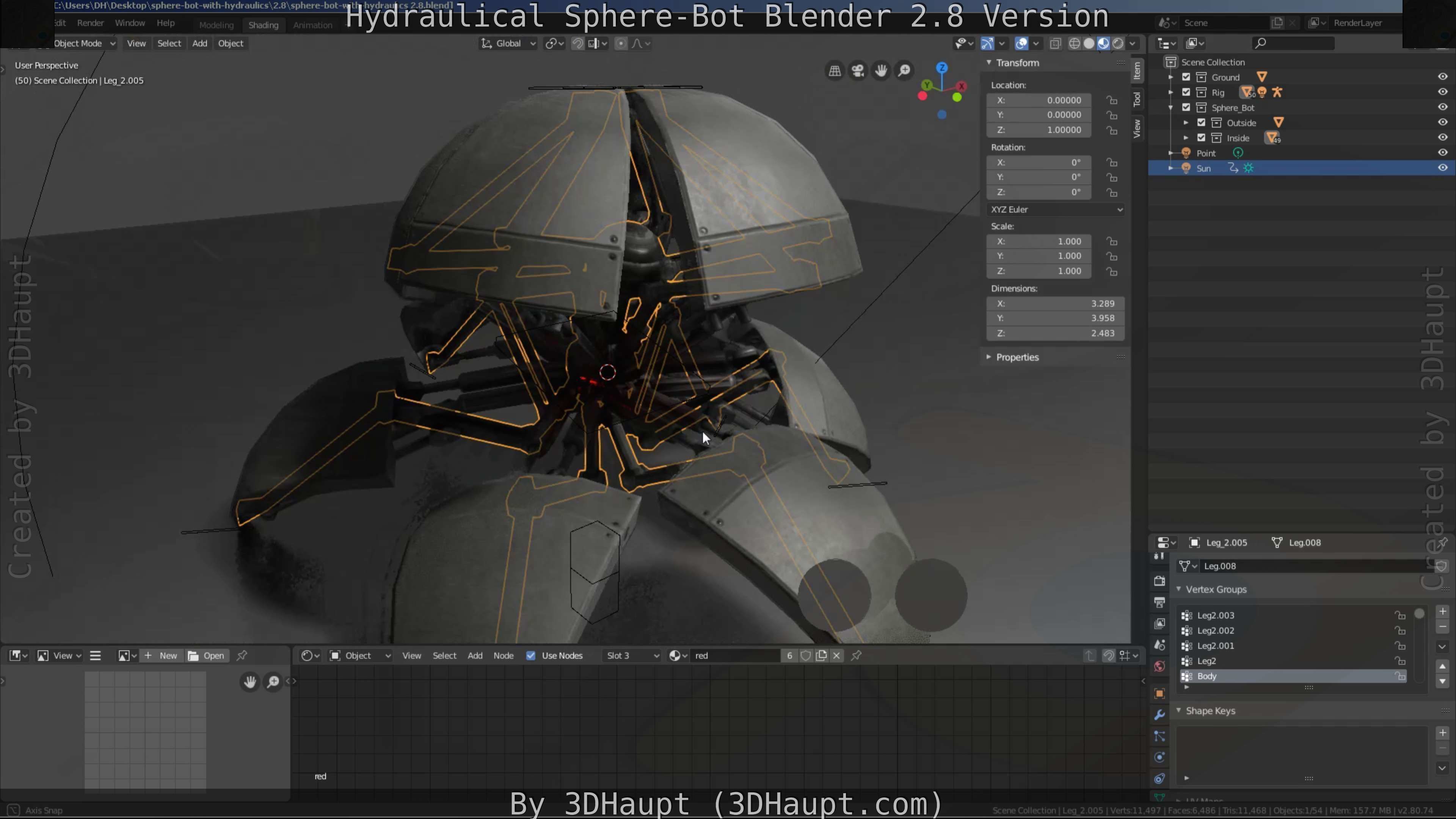 Sphere-Bot with hydraulics Free-Download Free low-poly 3D model_38