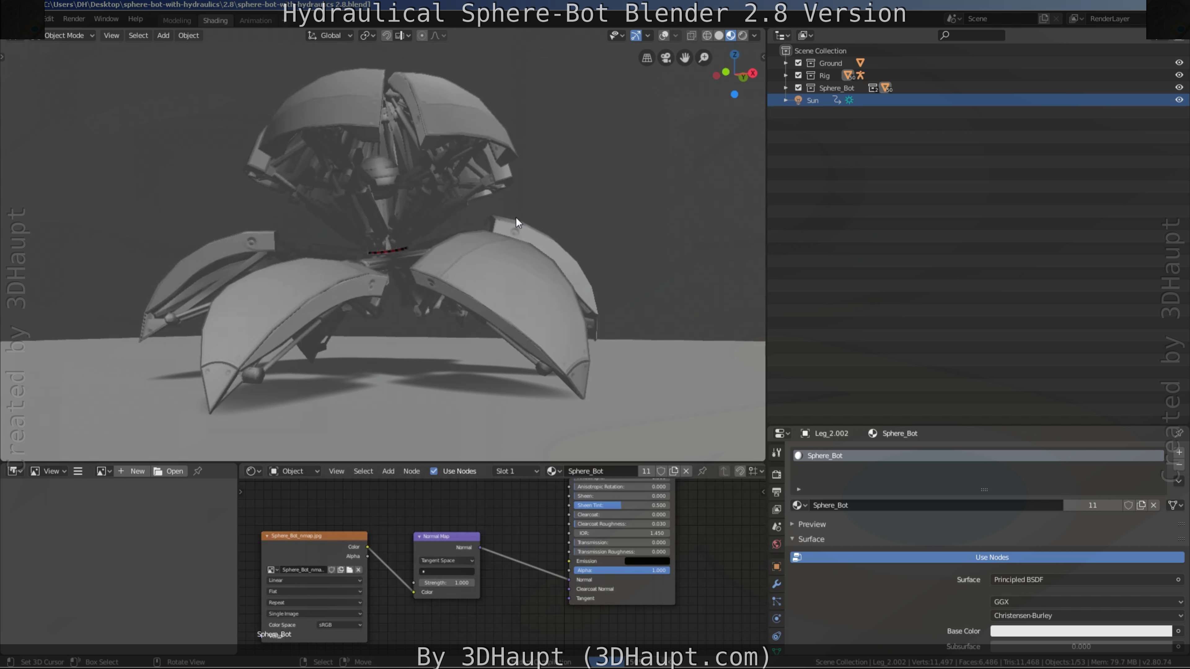 Sphere-Bot with hydraulics Free-Download Free low-poly 3D model_48