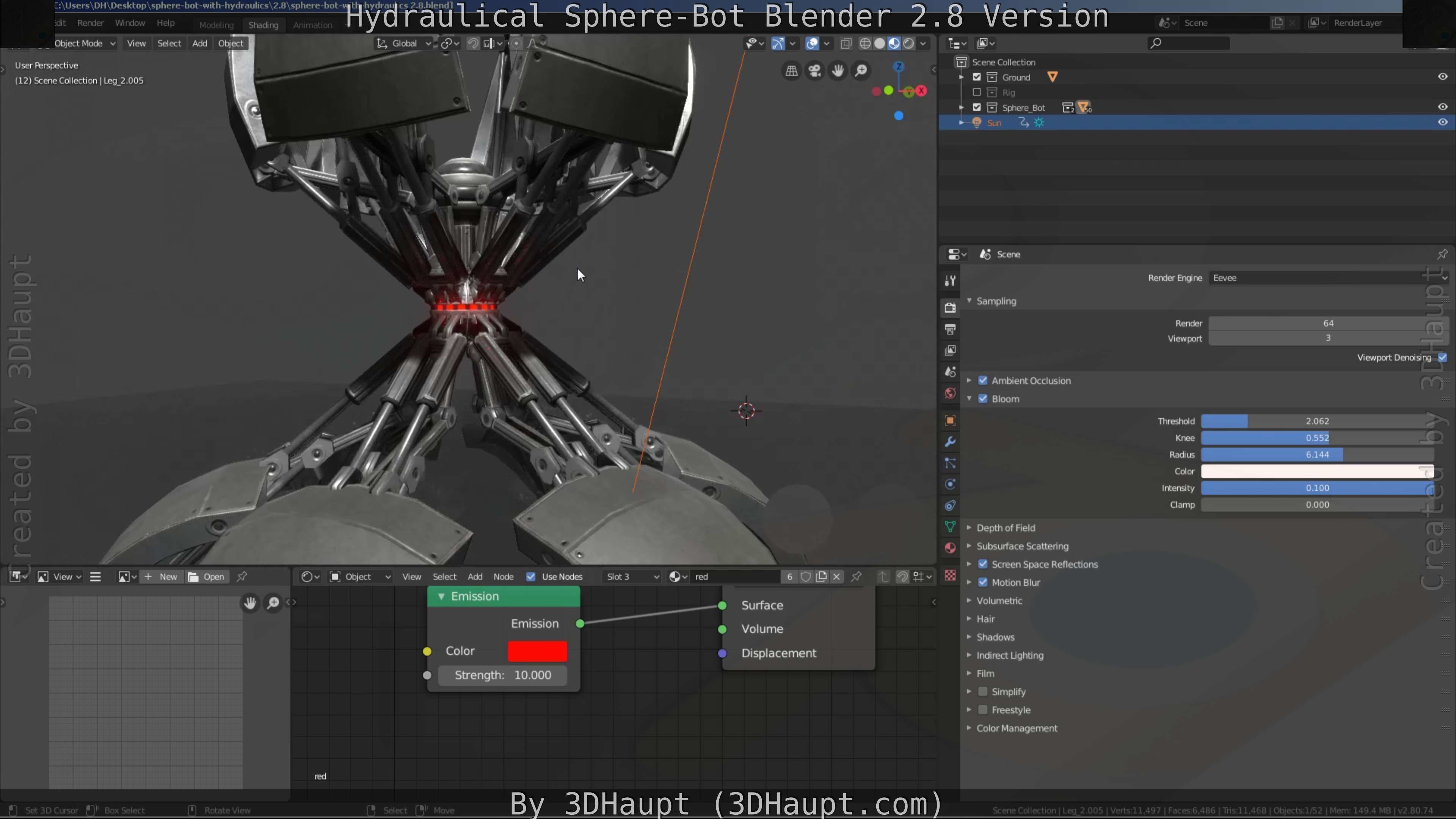 Sphere-Bot with hydraulics Free-Download Free low-poly 3D model_33