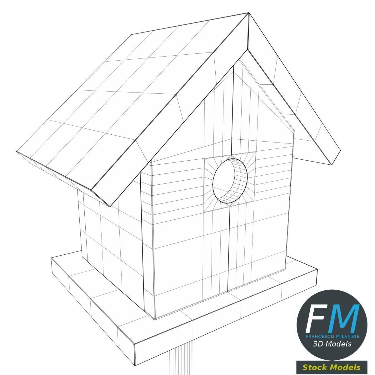 Bird house 2 3D model_8