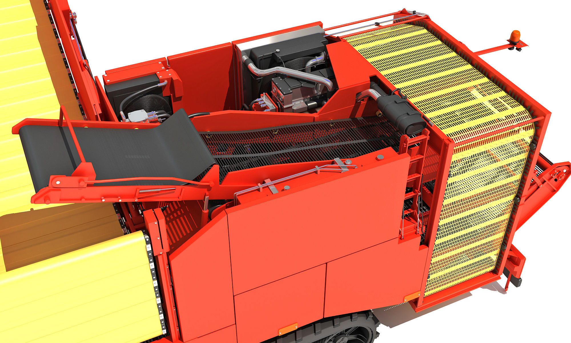 Potato Combine Harvester 3D model_16