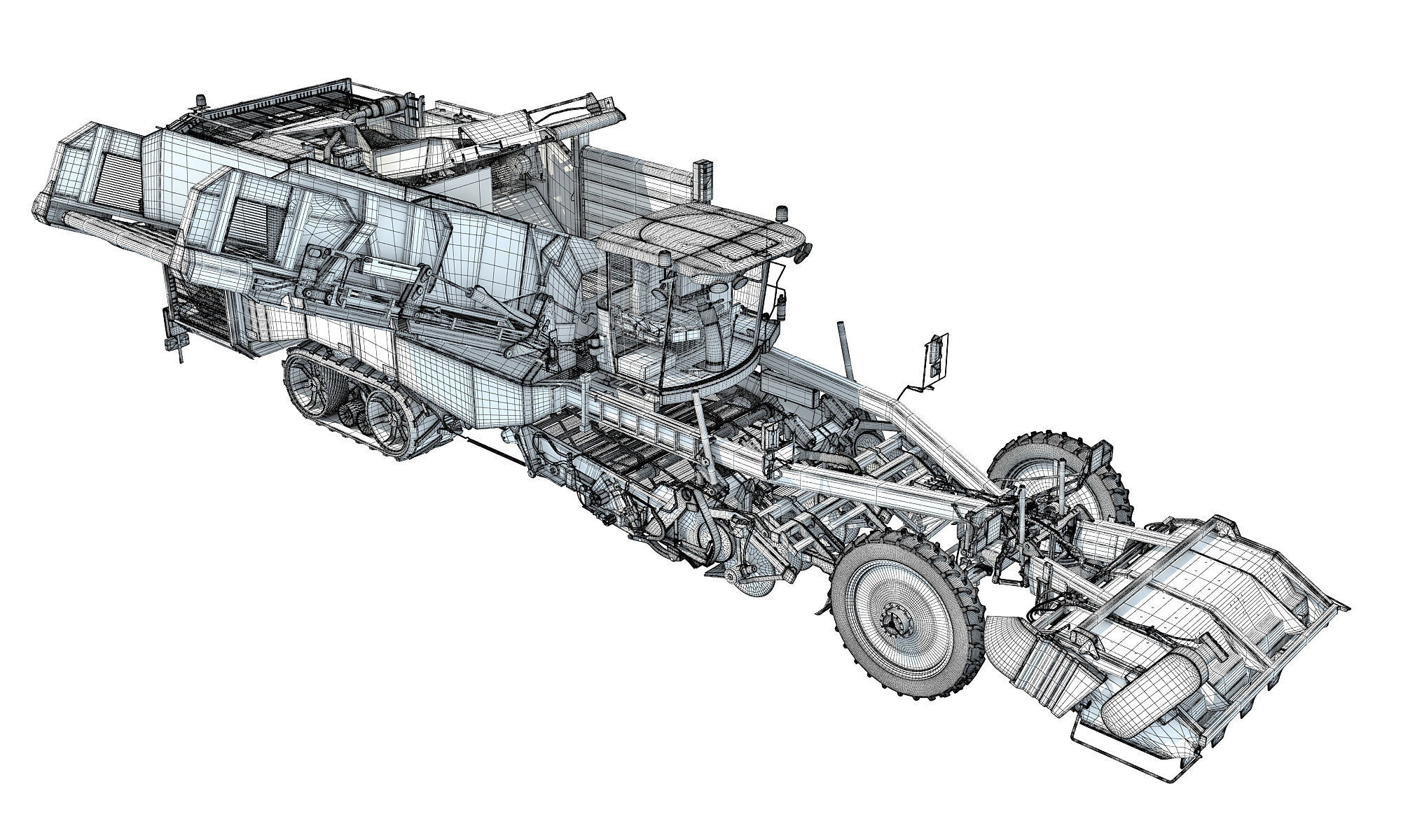 Potato Combine Harvester 3D model_22