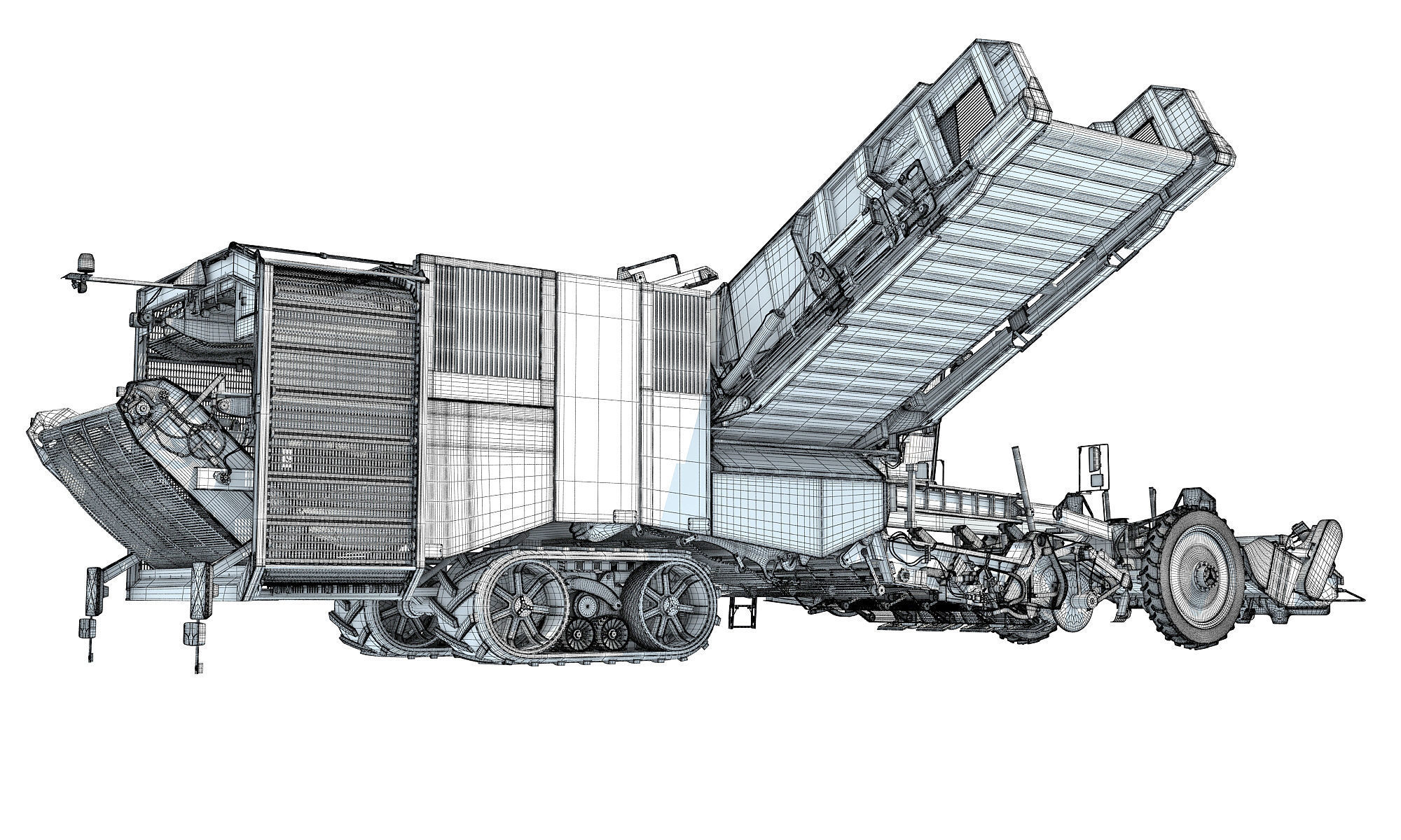 Potato Combine Harvester 3D model_20
