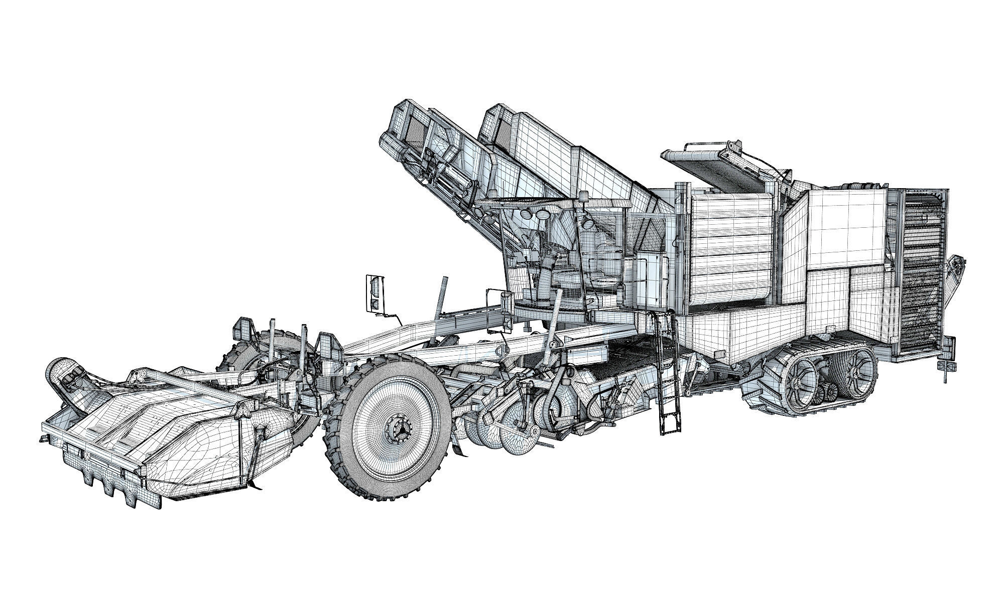 Potato Combine Harvester 3D model_18