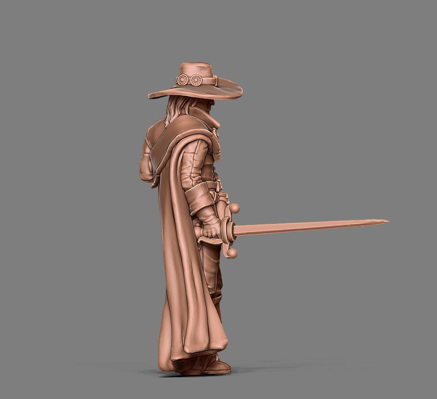 Musketeer - Athos - 35mm scale 3D print model_8