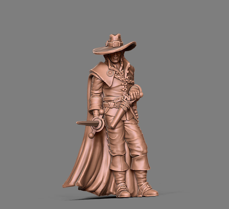 Musketeer - Athos - 35mm scale 3D print model_6