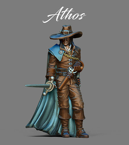 Musketeer - Athos - 35mm scale 3D print model