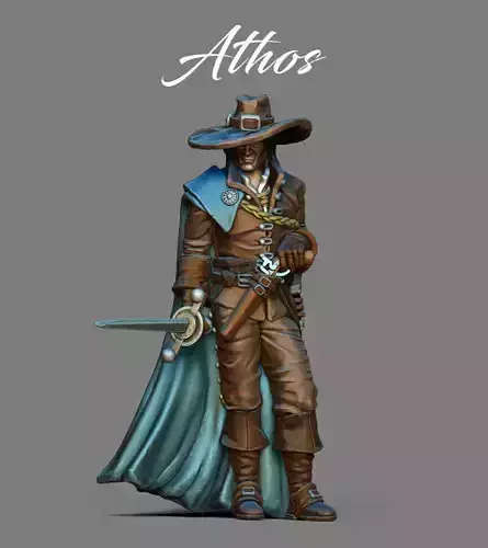 Musketeer - Athos - 35mm scale 3D print model