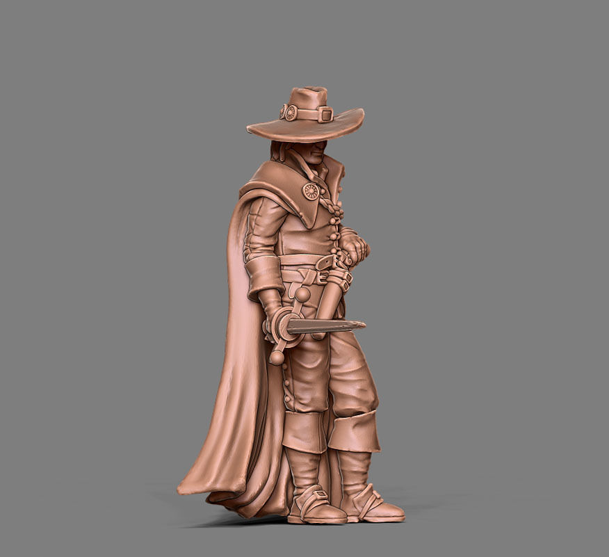 Musketeer - Athos - 35mm scale 3D print model_7