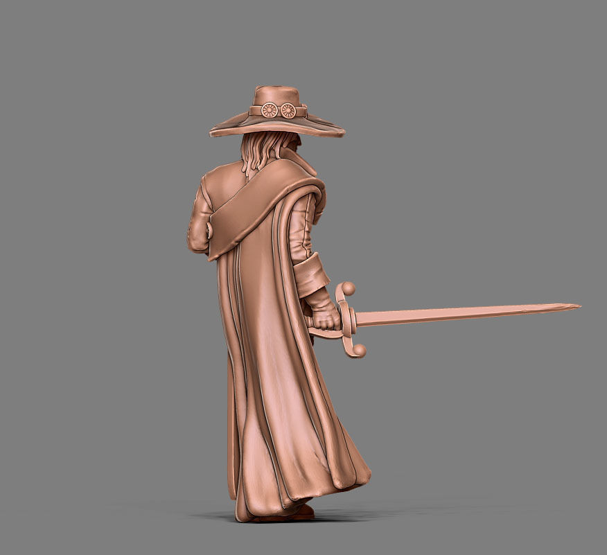 Musketeer - Athos - 35mm scale 3D print model_9