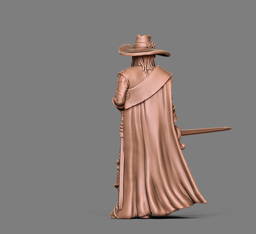 Musketeer - Athos - 35mm scale 3D print model_10