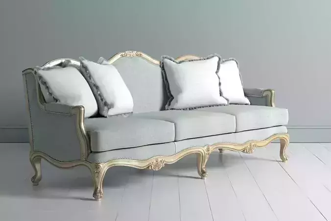 Cabriole Sofa by Walter E Smithe 3D model