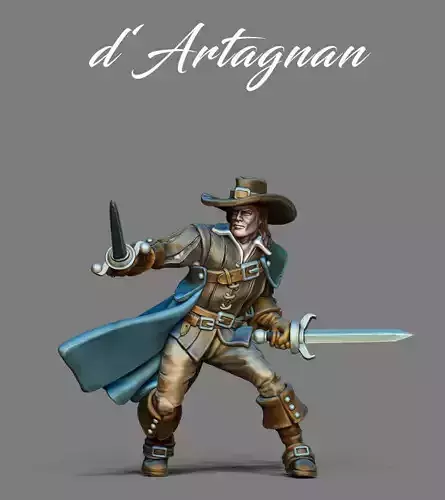 Musketeer - d artagnan- 35mm scale 3D print model